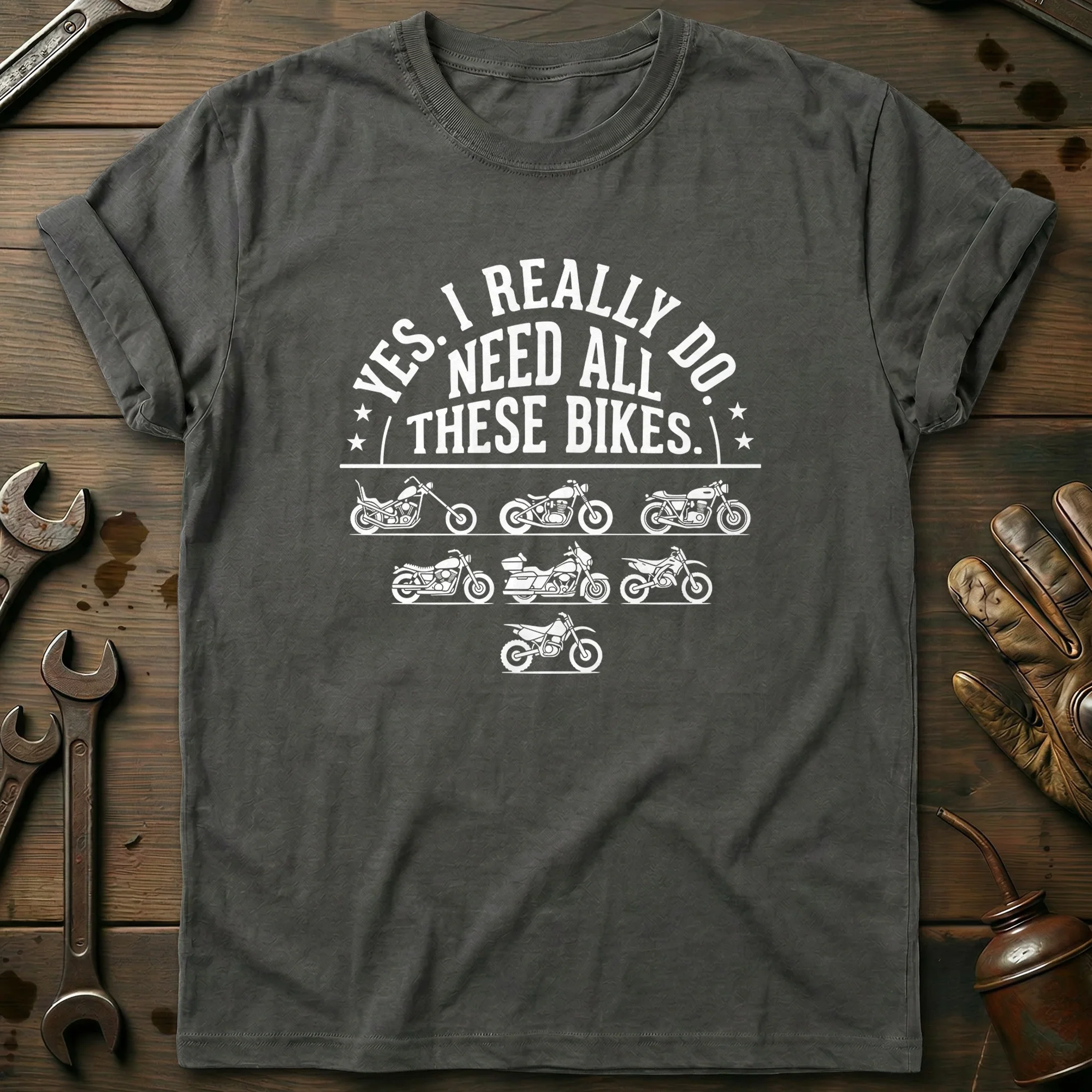 ALL BIKES BADGE 031 T Shirt - Image 3