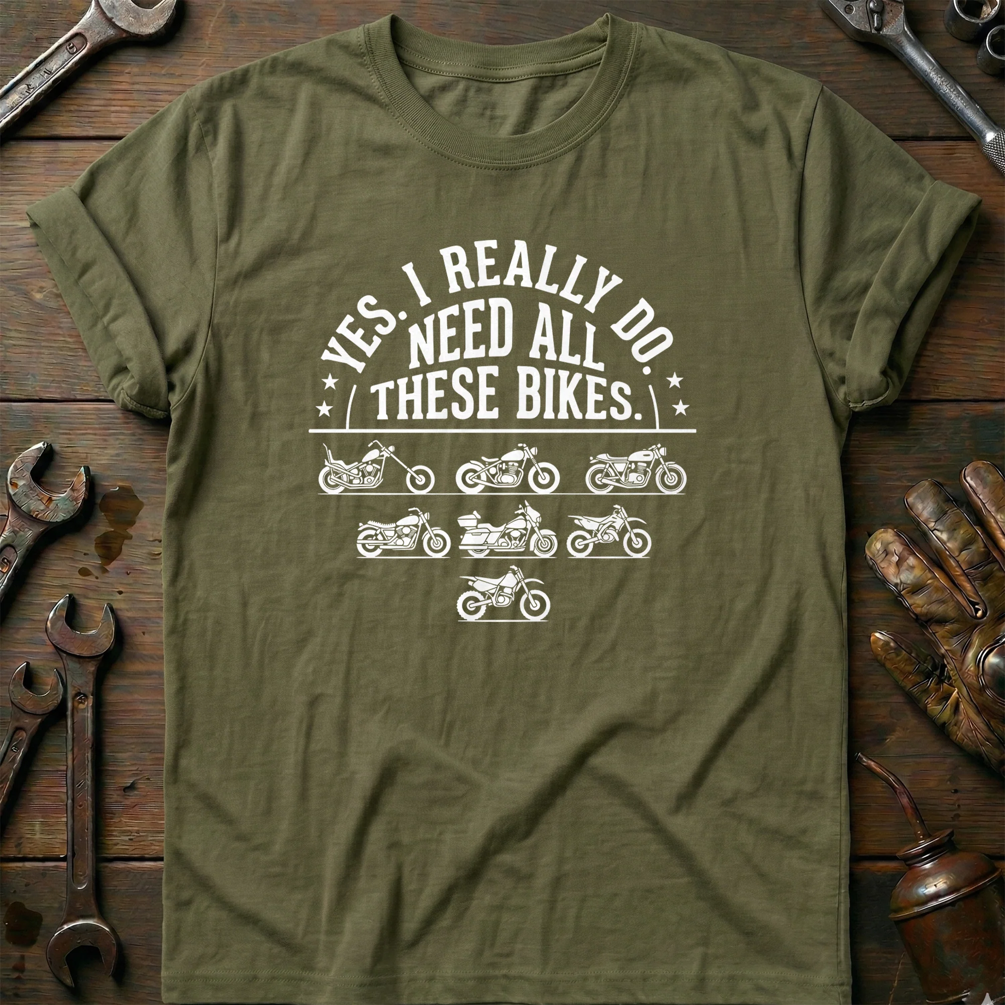 ALL BIKES BADGE 031 T Shirt - Image 4