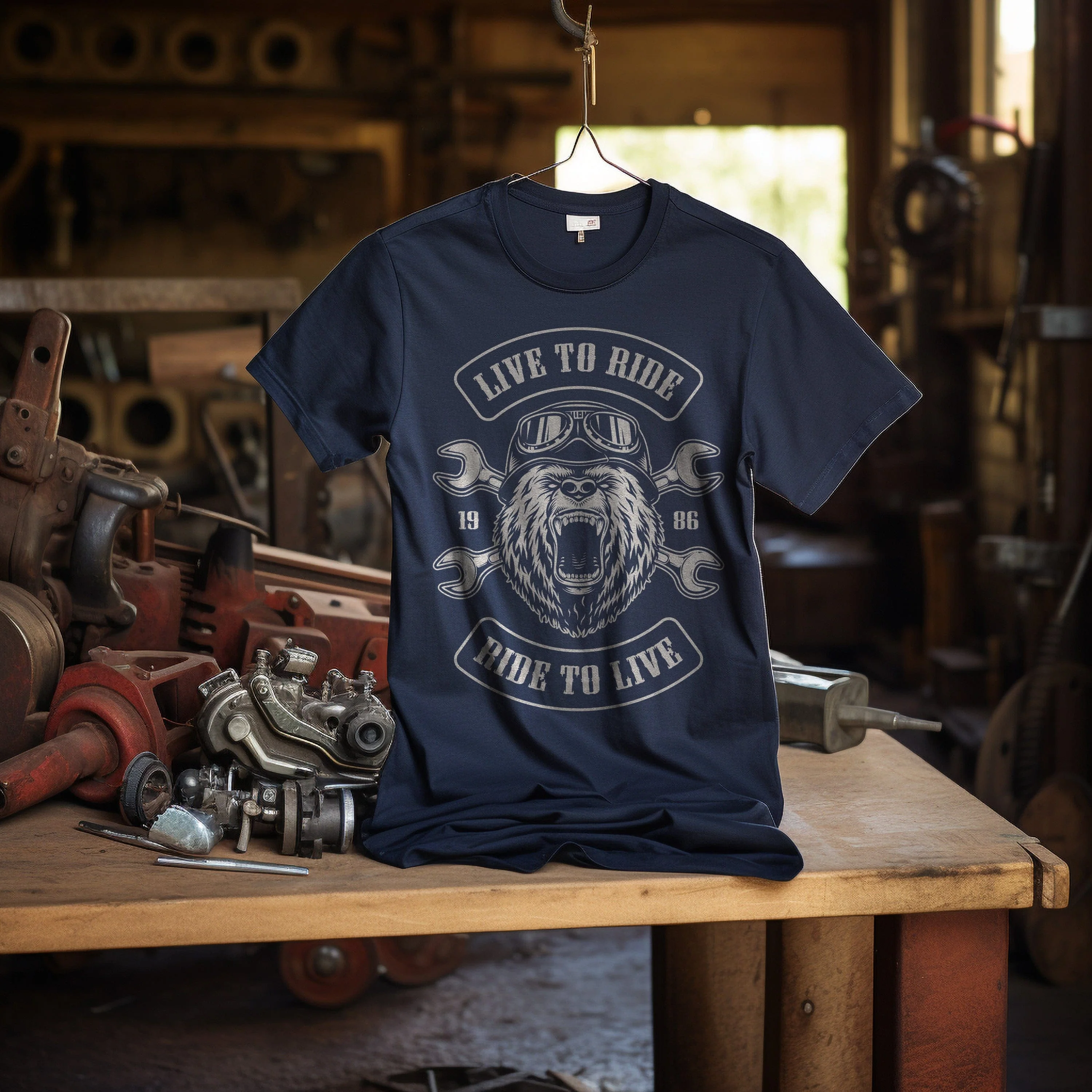 Bear Head Live to T-Shirt - Image 14