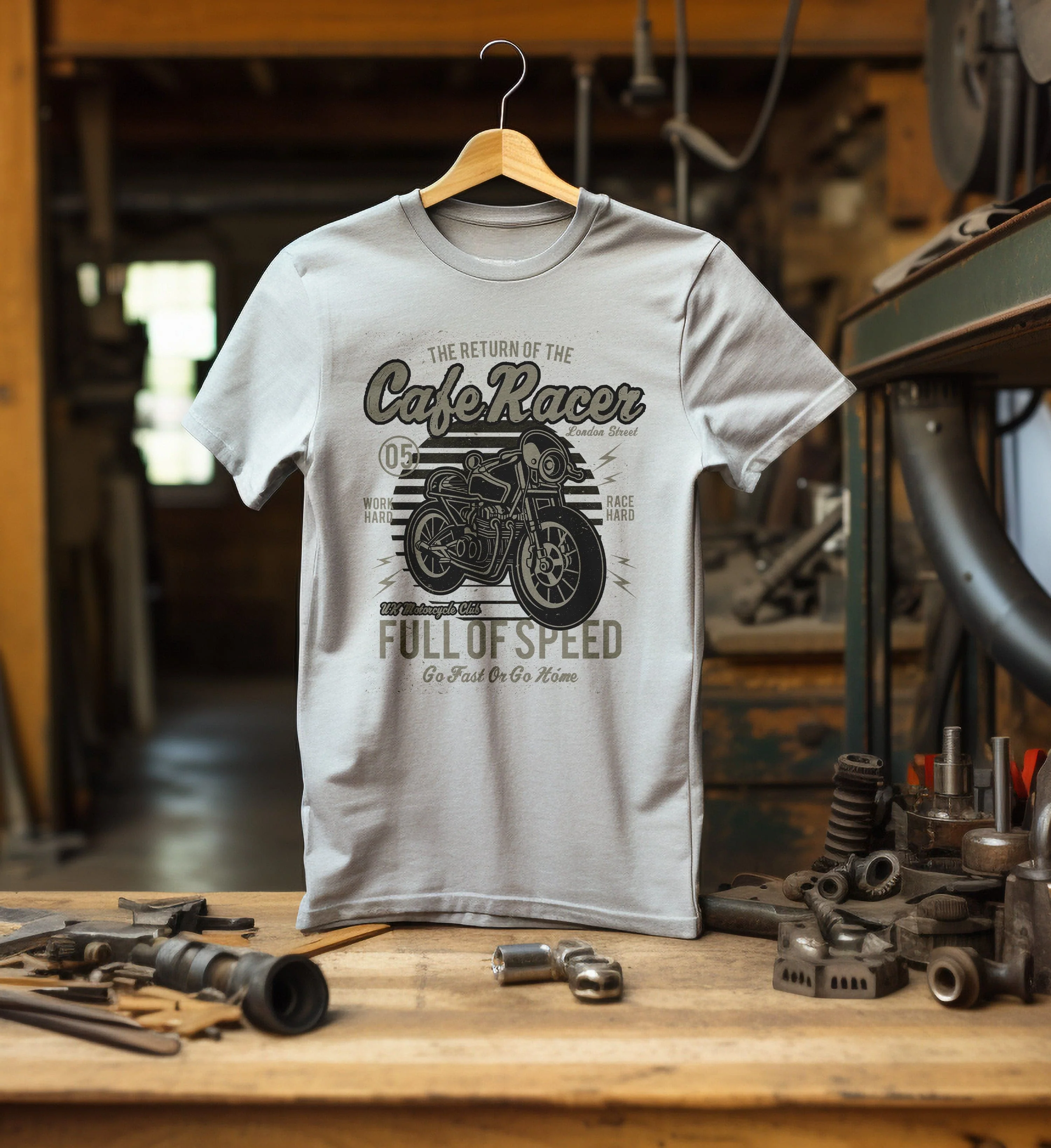 Biker Cafe Racer T-Shirt - Image 10
