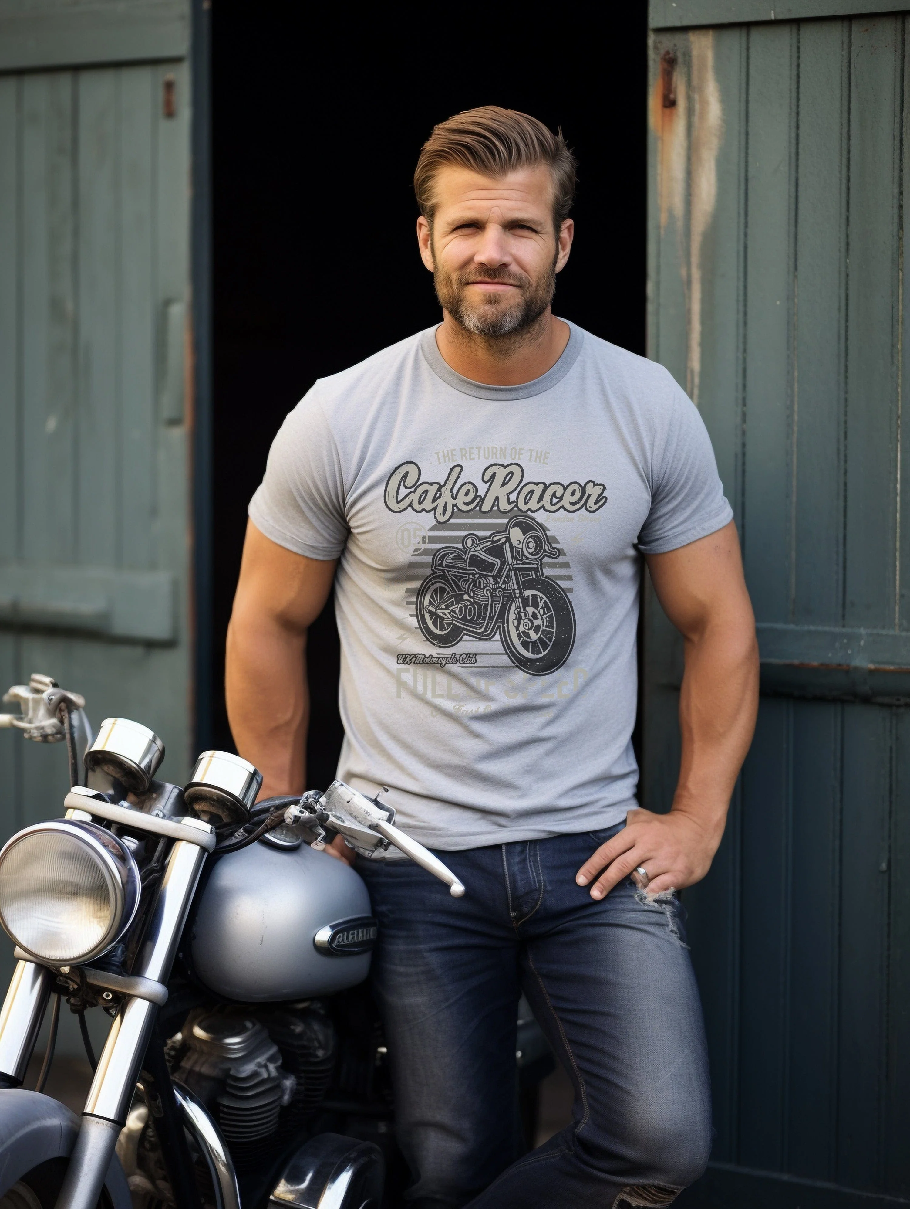 Biker Cafe Racer T-Shirt - Image 12