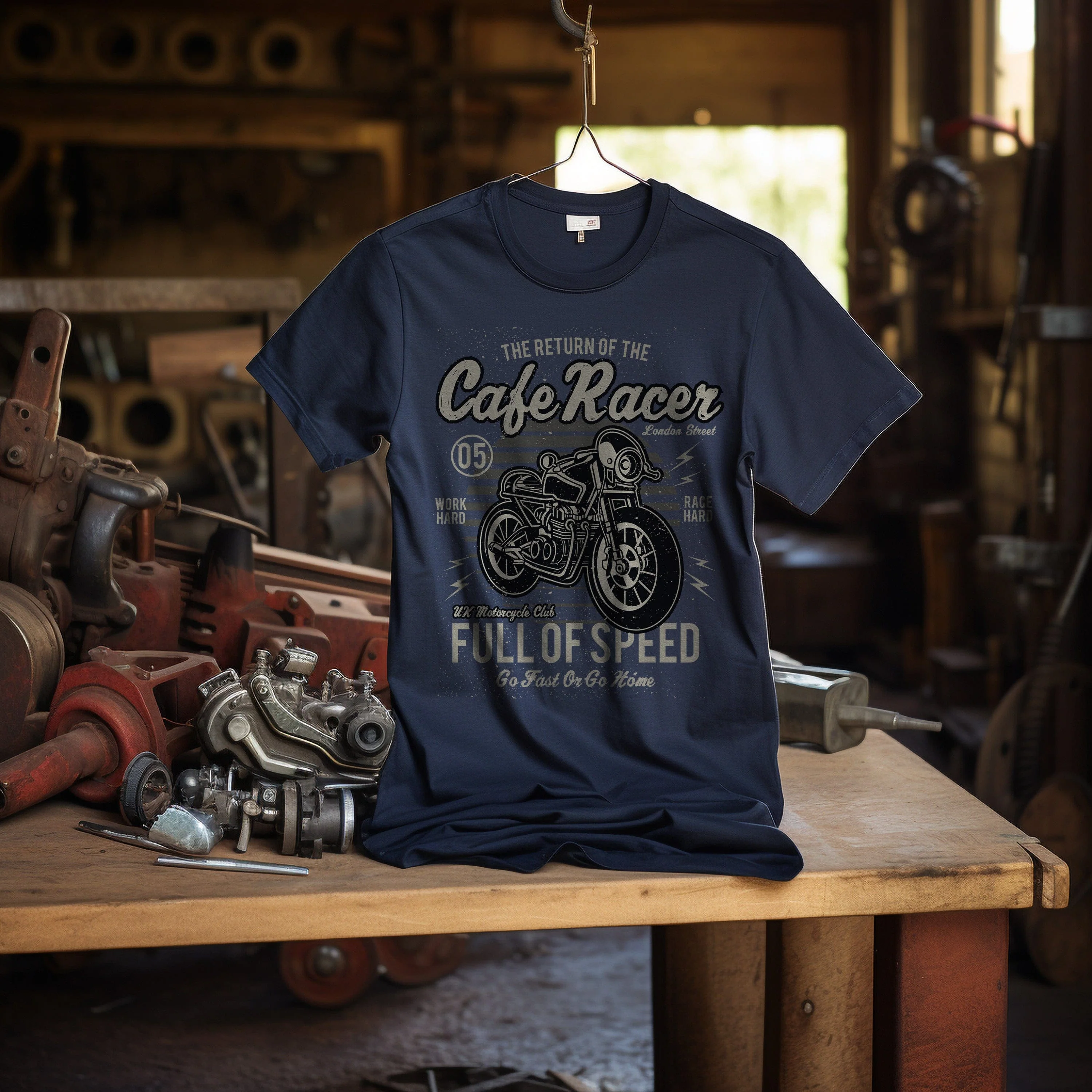 Biker Cafe Racer T-Shirt - Image 14