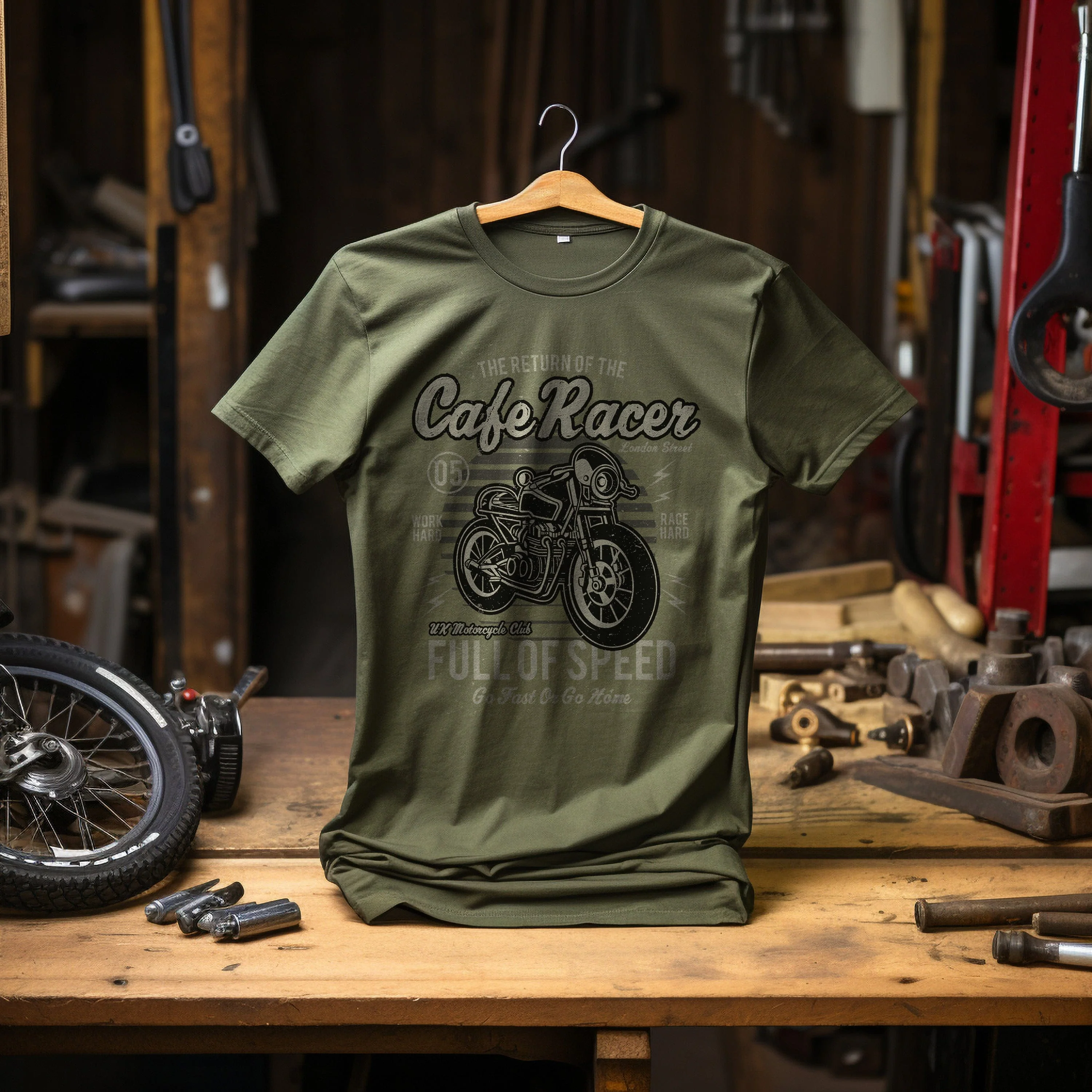 Biker Cafe Racer T-Shirt - Image 18