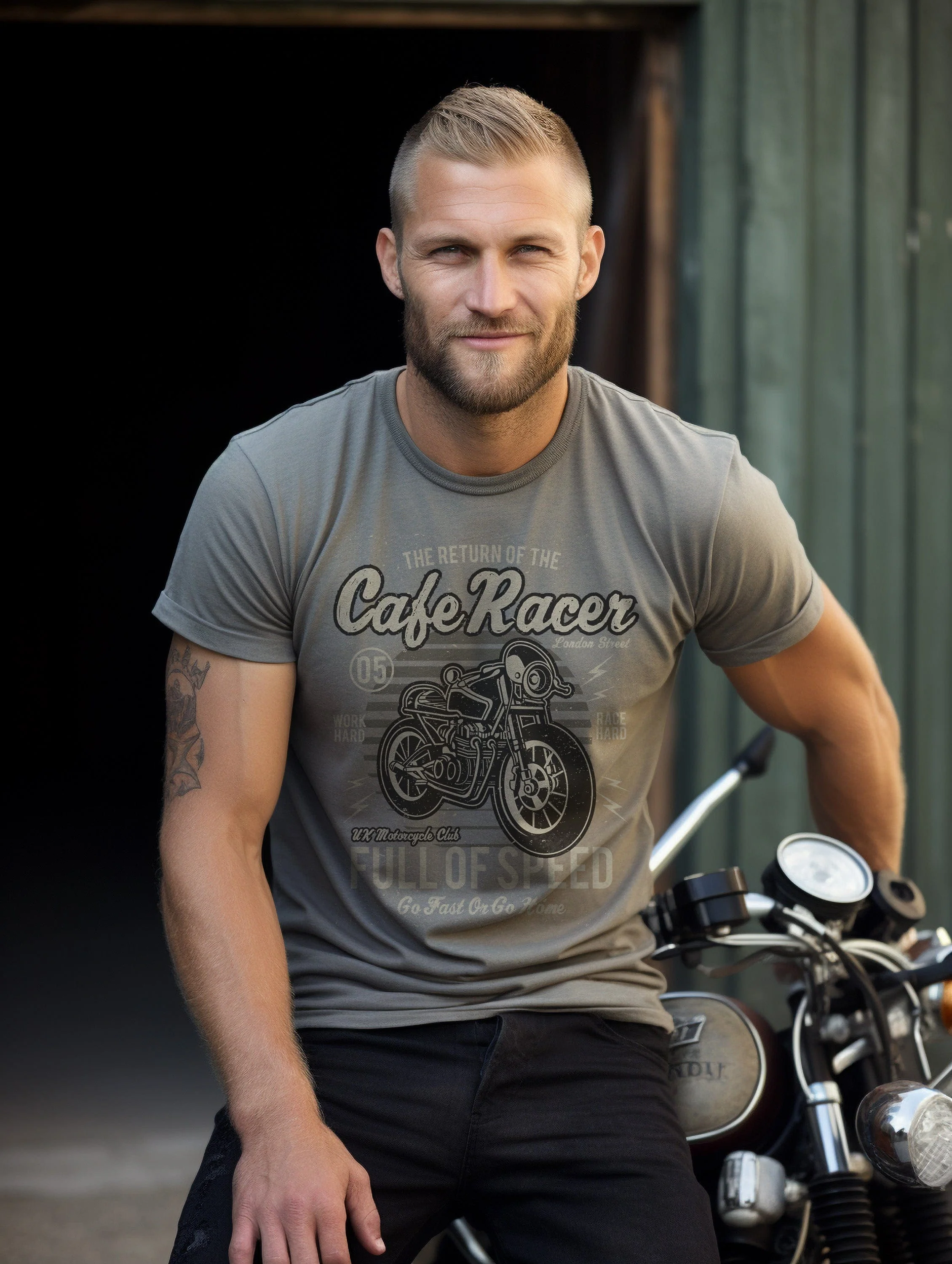 Biker Cafe Racer T-Shirt - Image 20
