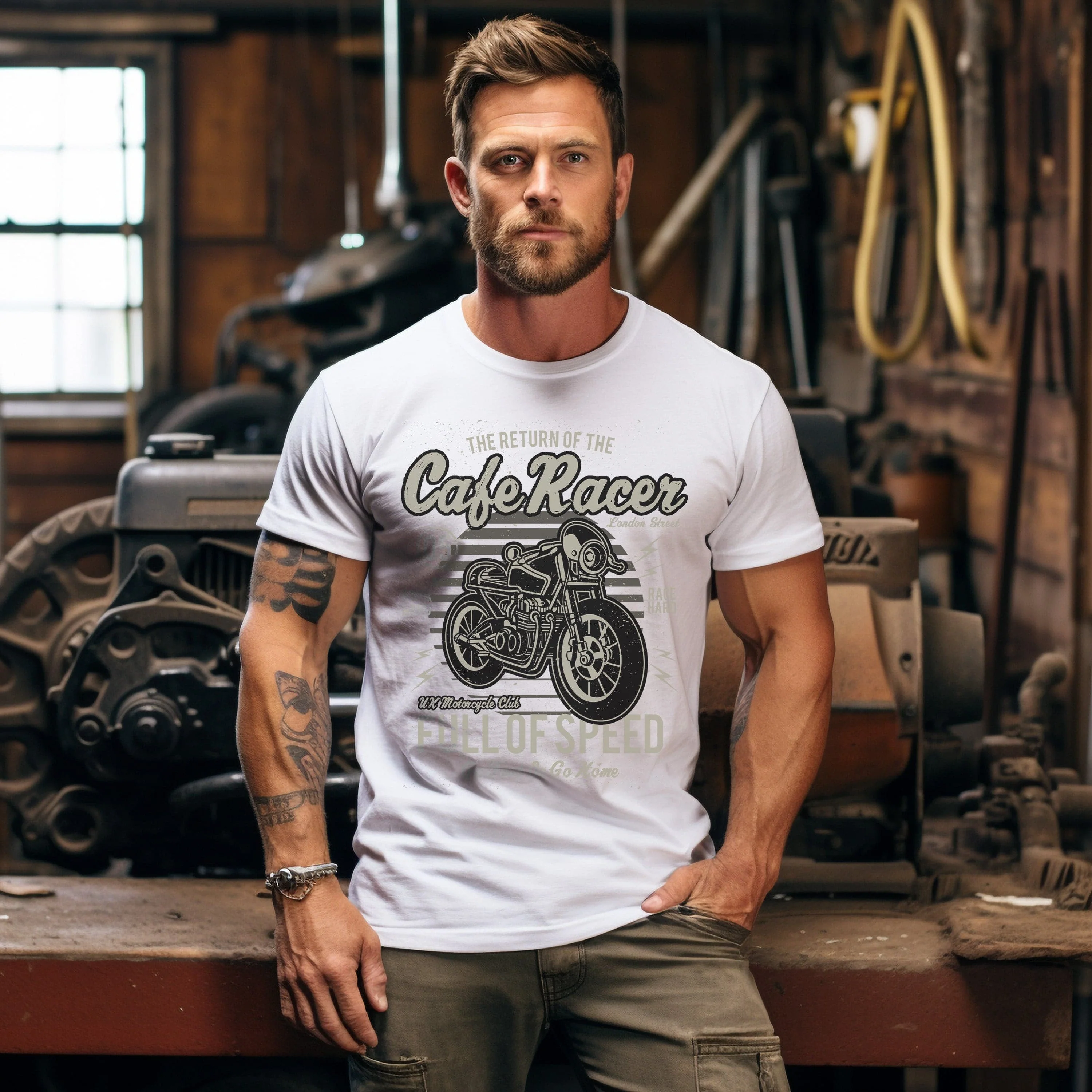 Biker Cafe Racer T-Shirt - Image 23