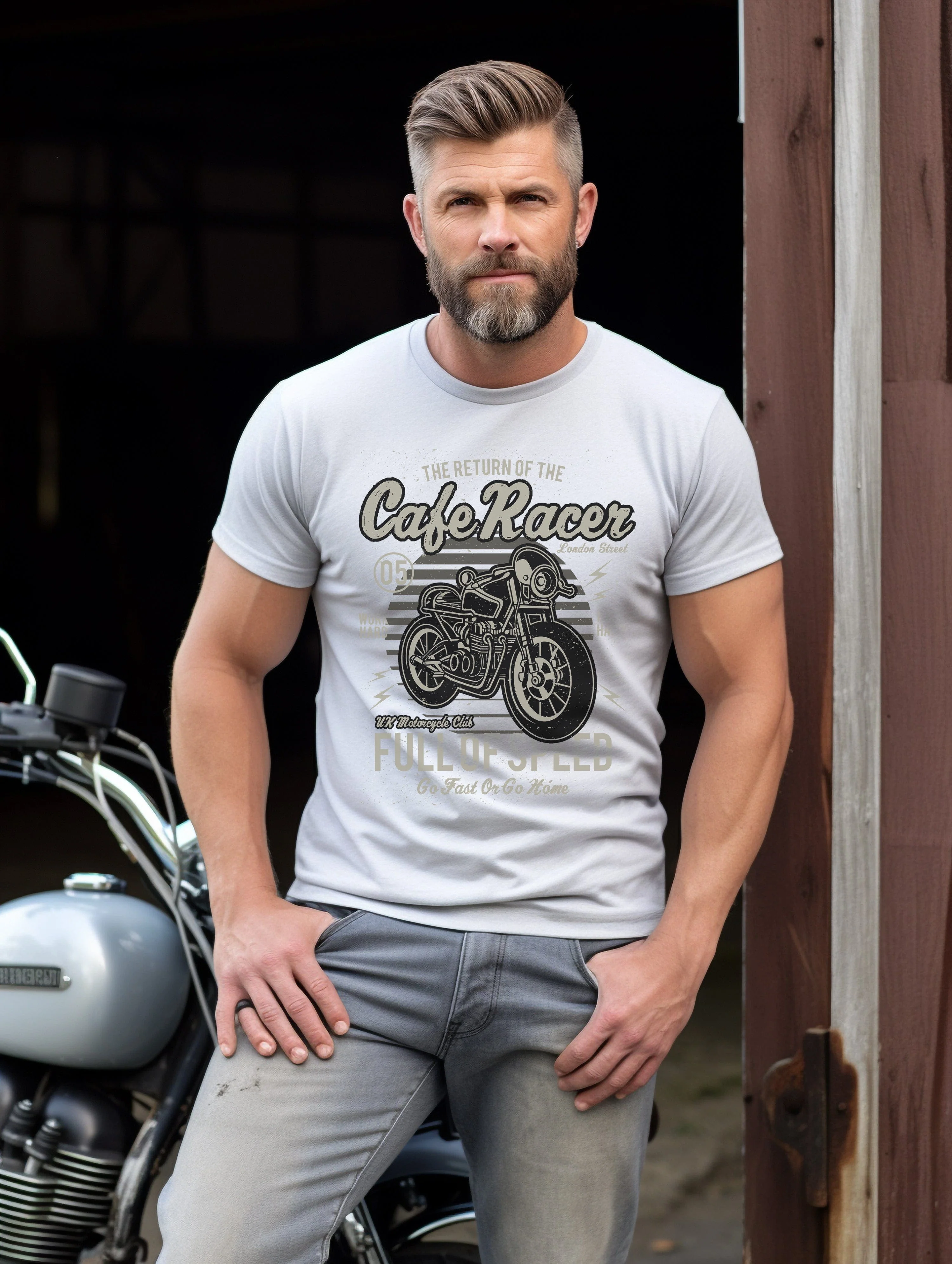 Biker Cafe Racer T-Shirt - Image 24