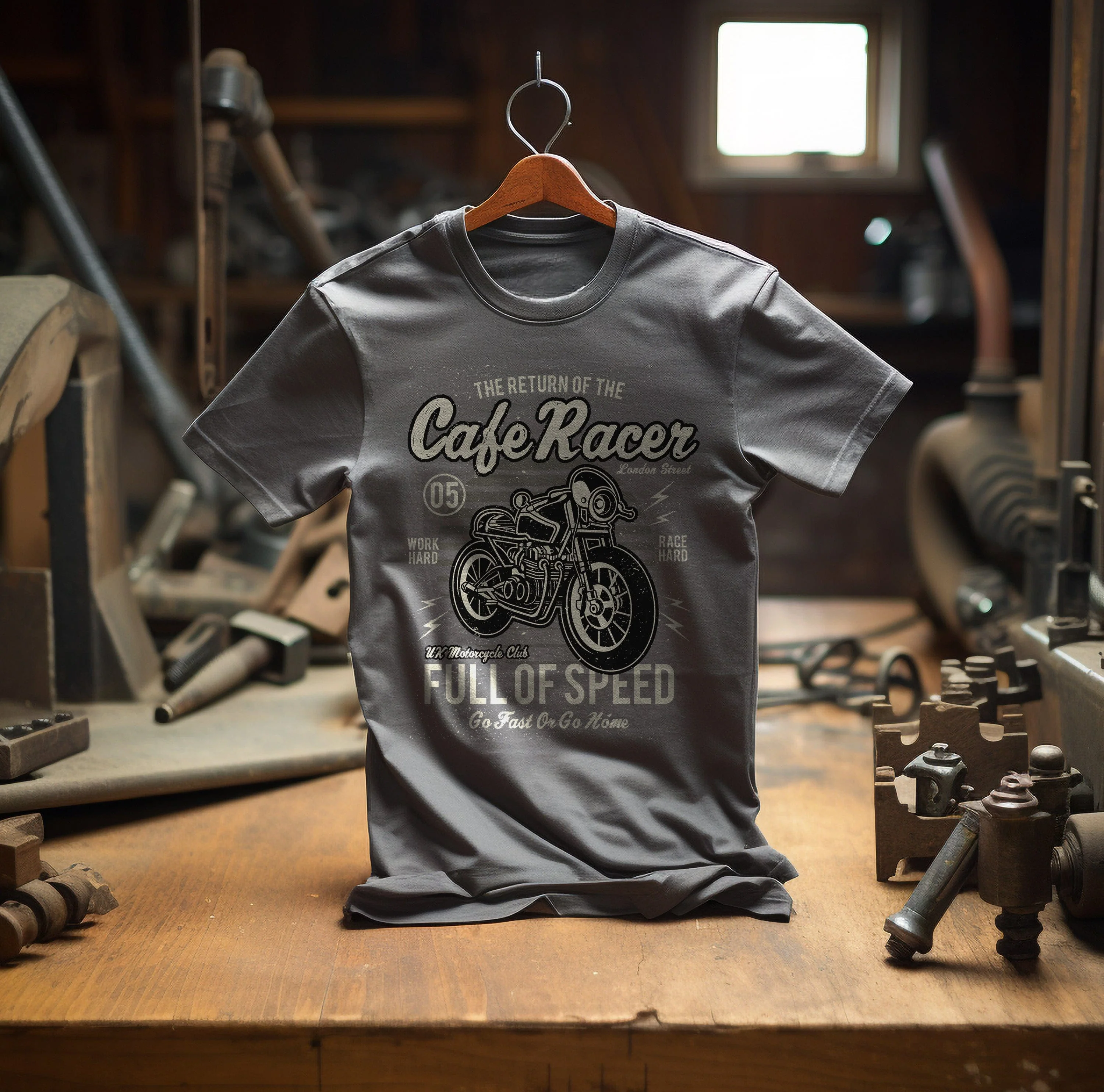 Biker Cafe Racer T-Shirt - Image 7