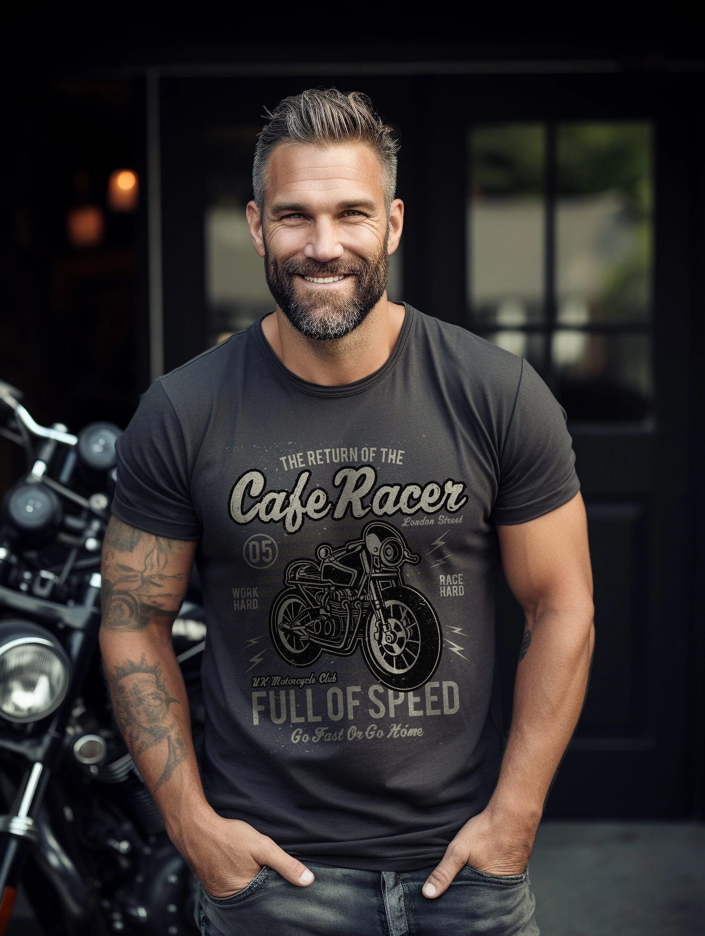 Biker Cafe Racer T-Shirt - Image 8
