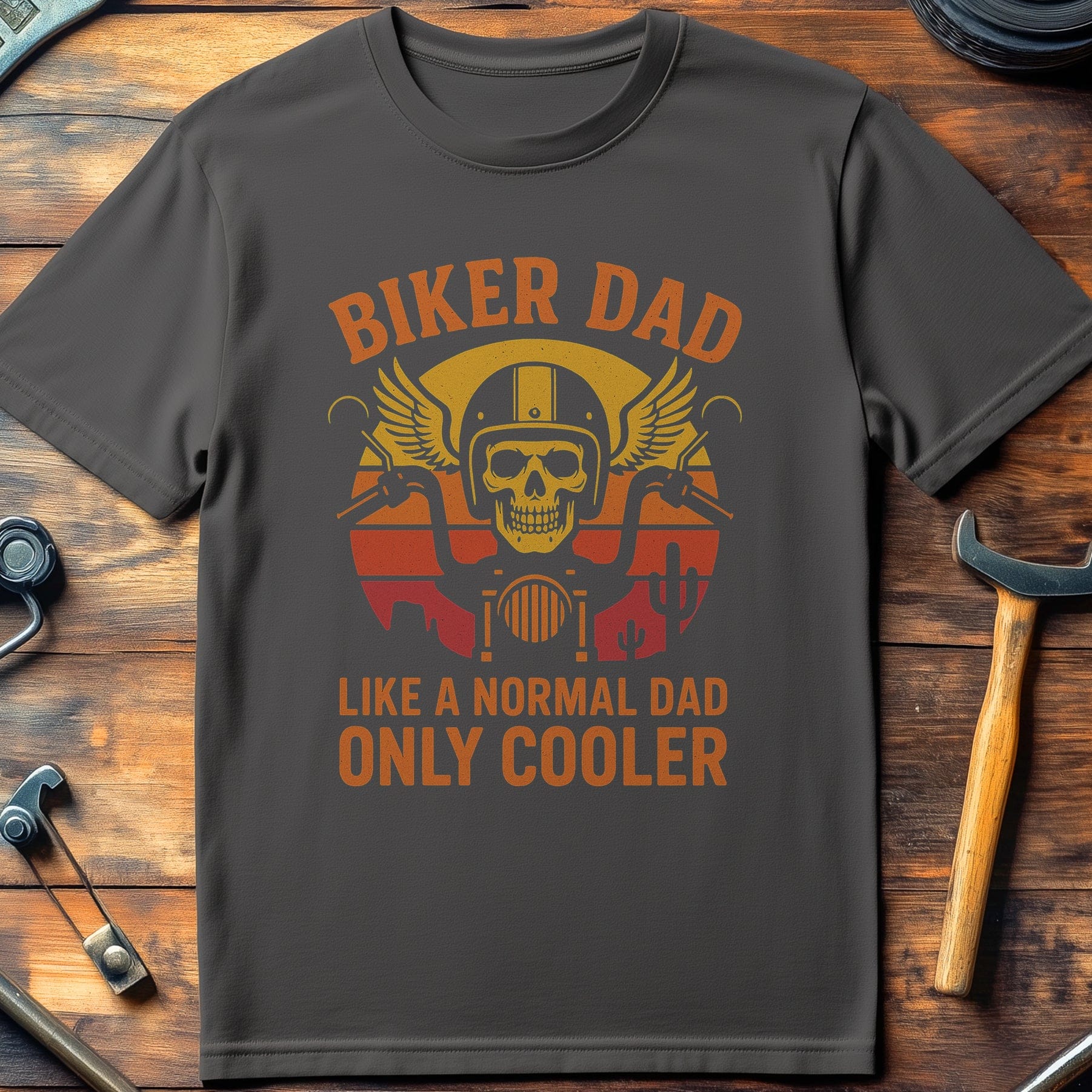Biker dad 33 T Shirt - Image 3