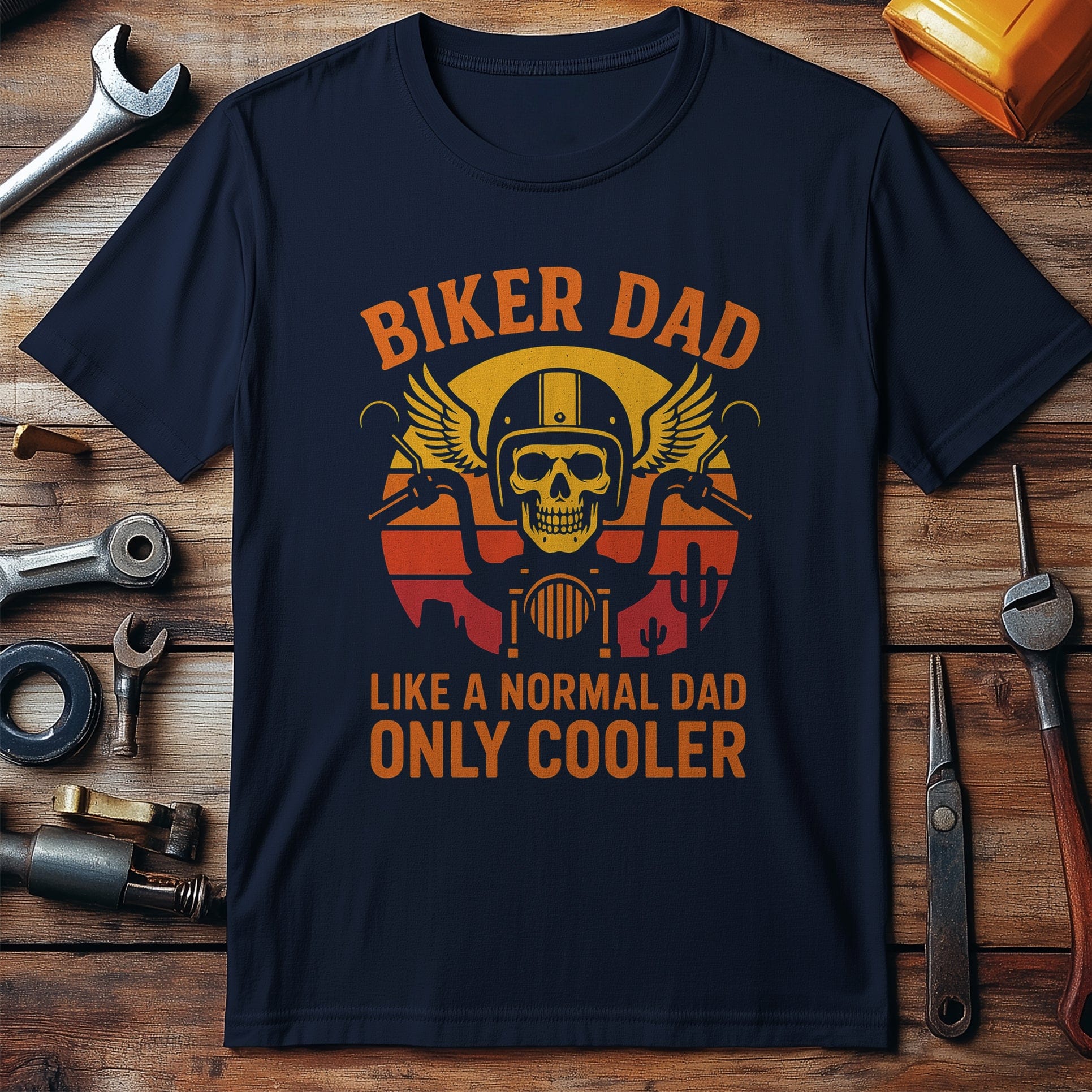 Biker dad 33 T Shirt - Image 4