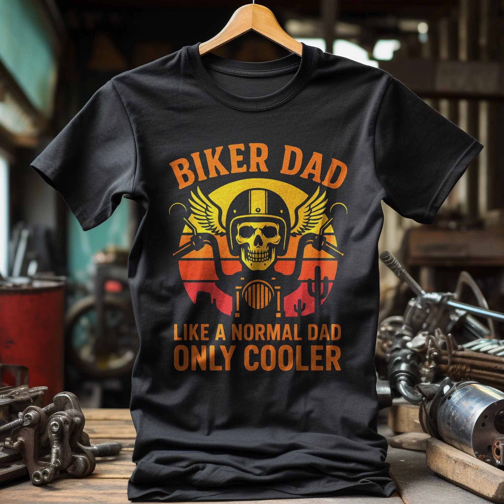 Biker dad 33 T Shirt - Image 5