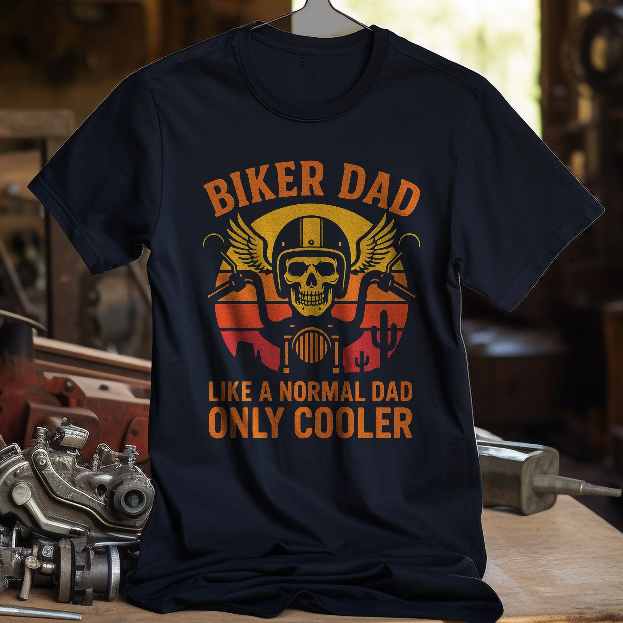 Biker dad 33 T Shirt - Image 7