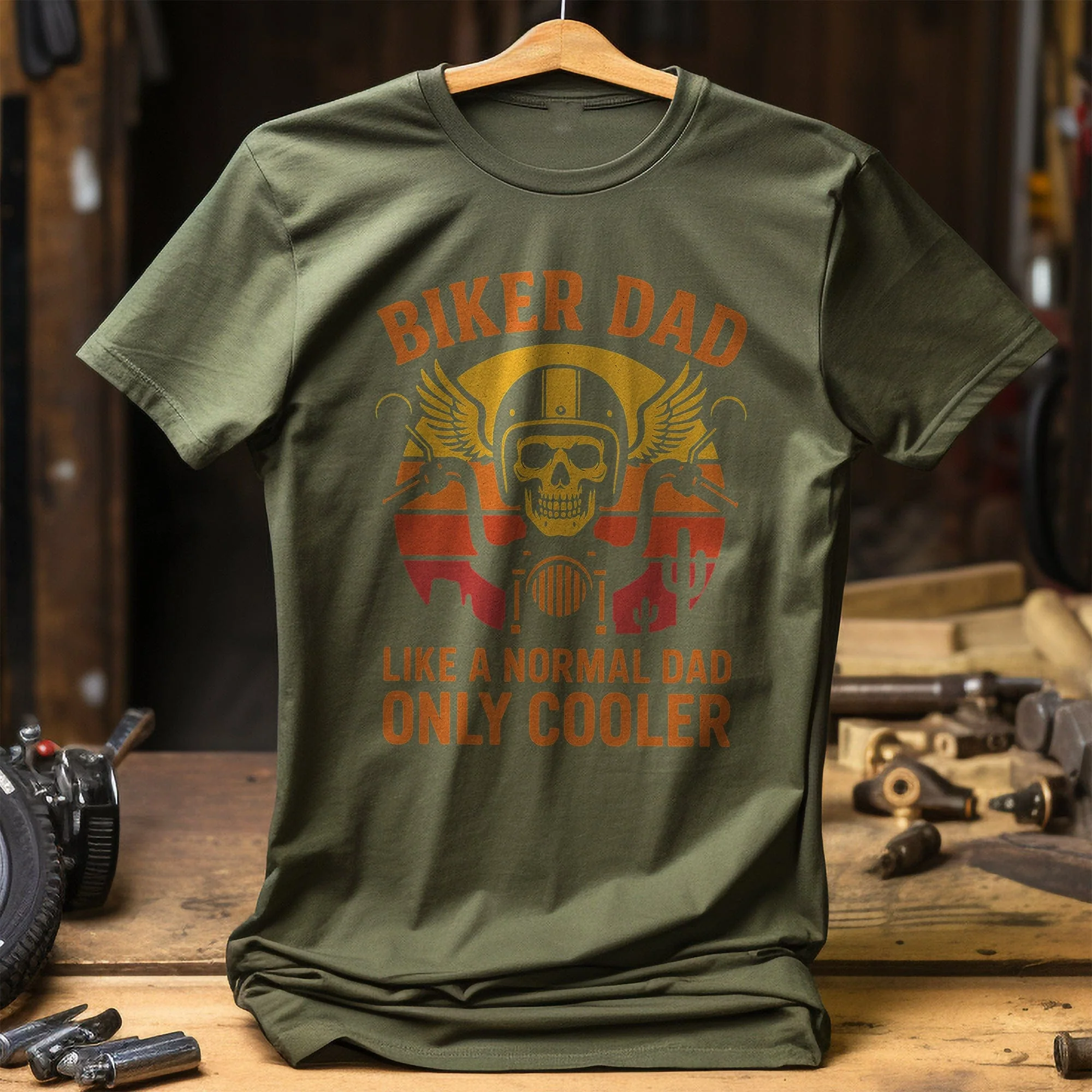 Biker dad 33 T Shirt - Image 8