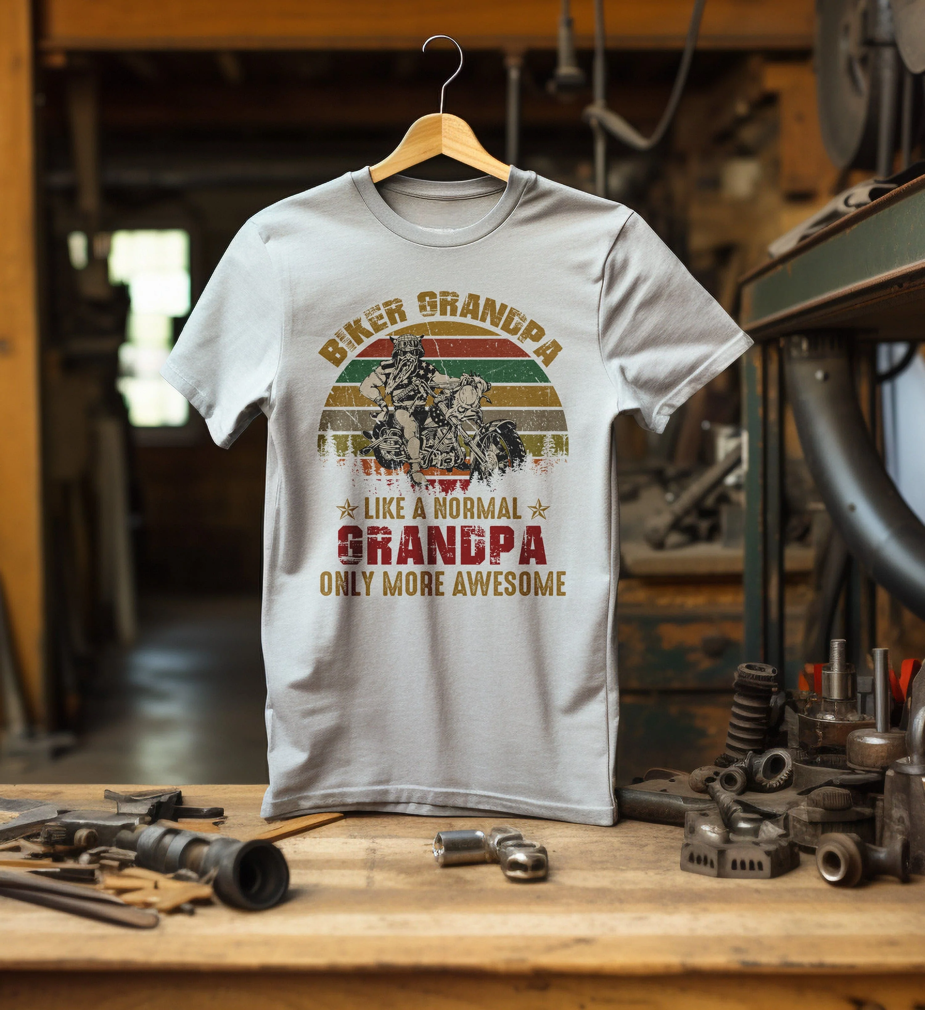 Biker Grandpa T-Shirt - Image 10