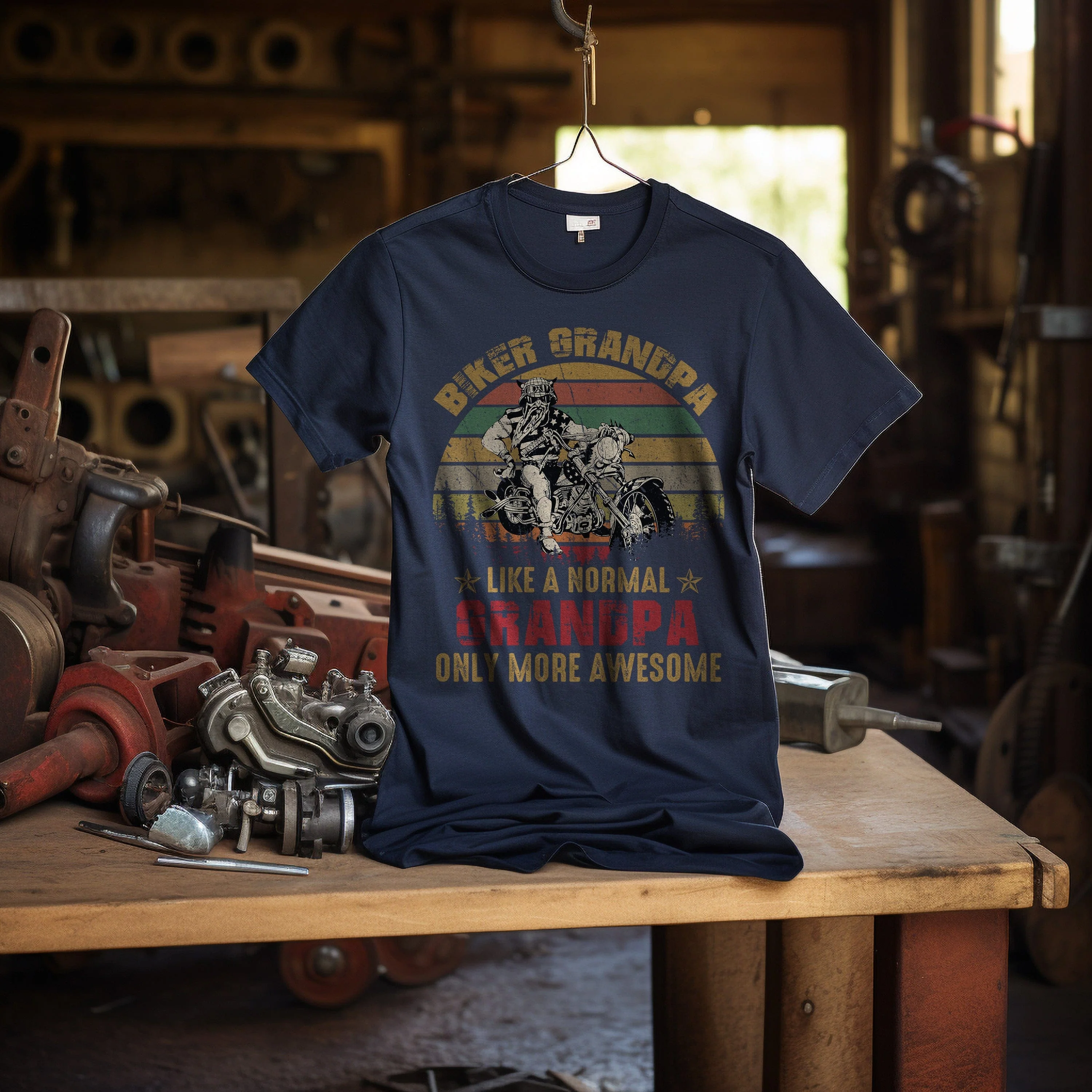 Biker Grandpa T-Shirt - Image 14