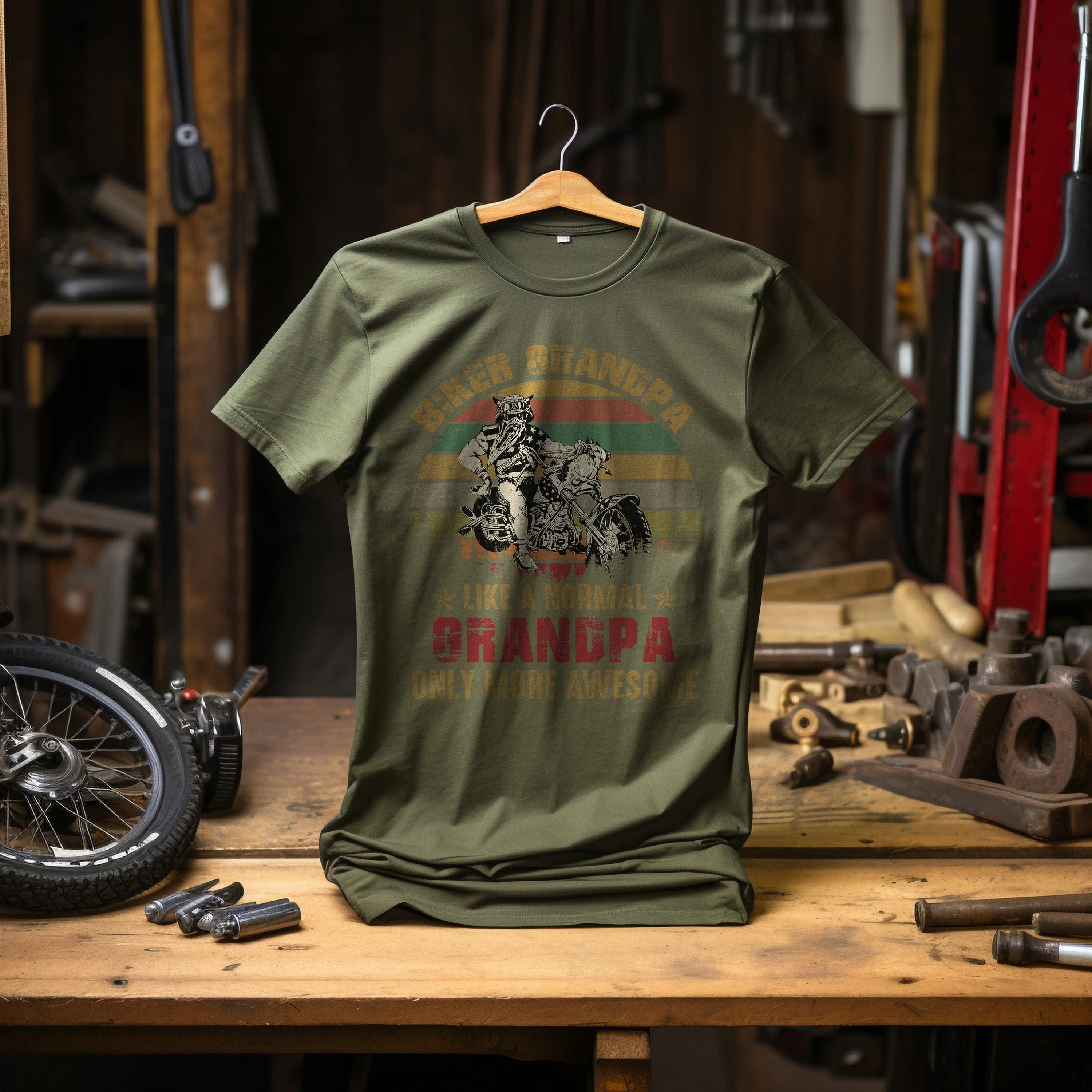 Biker Grandpa T-Shirt - Image 18