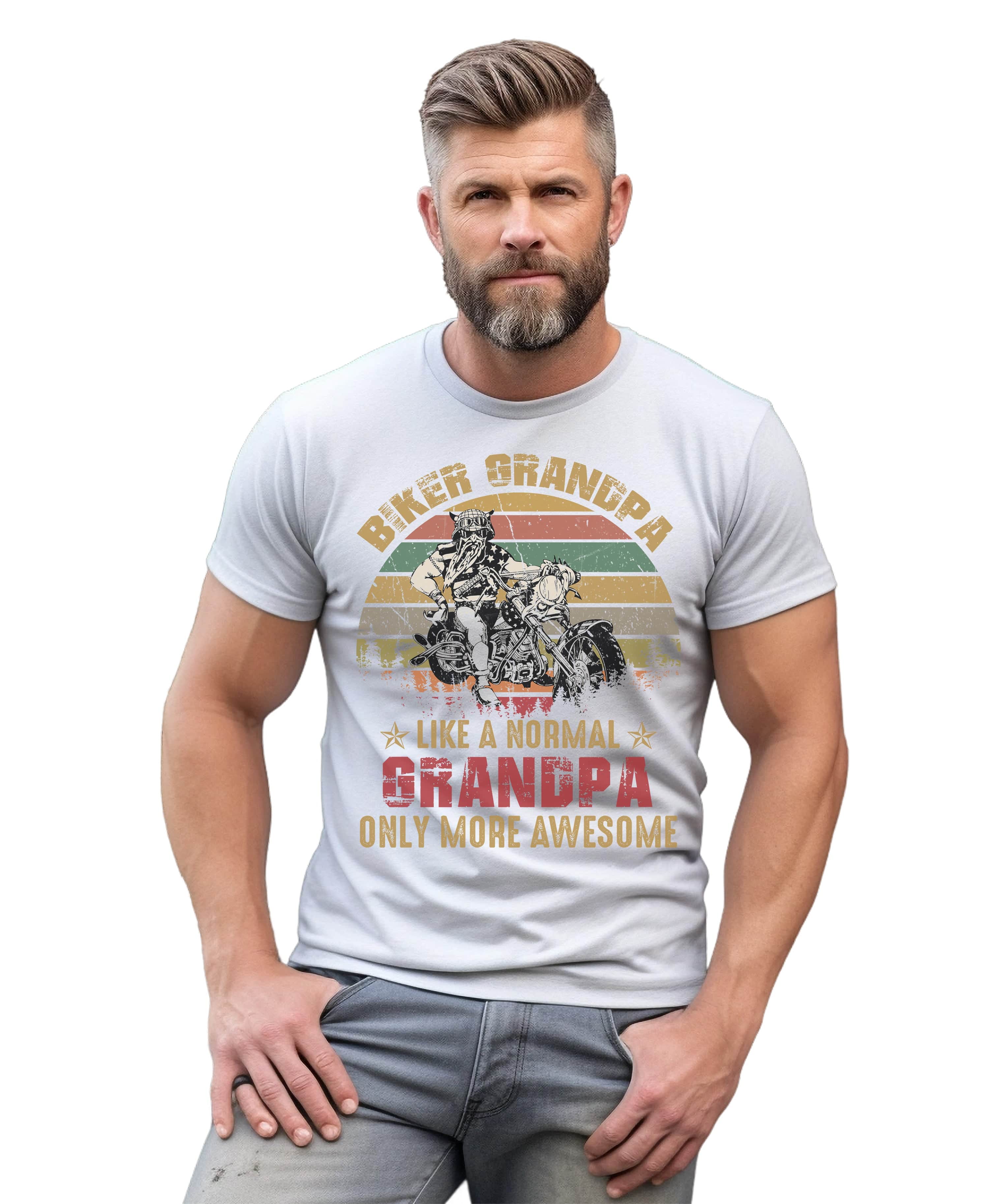 Biker Grandpa T-Shirt - Image 21