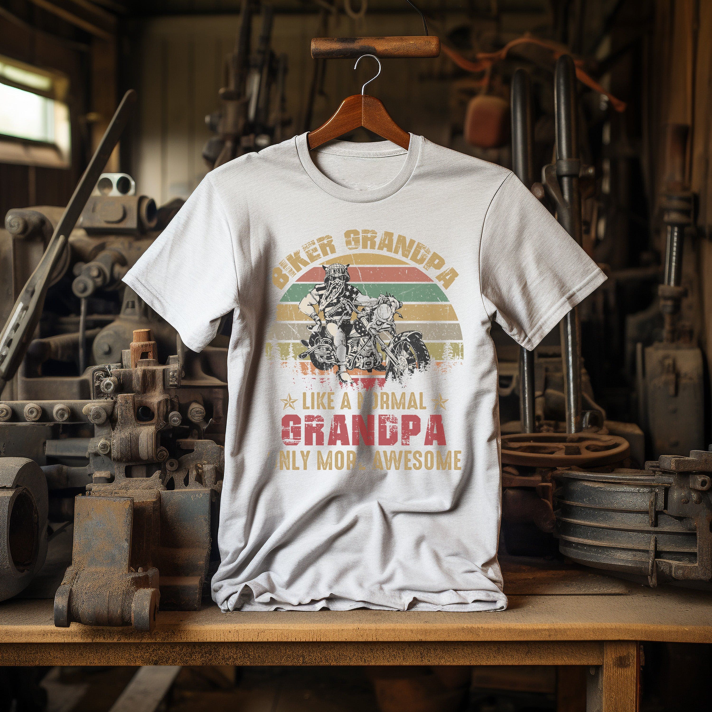 Biker Grandpa T-Shirt - Image 22