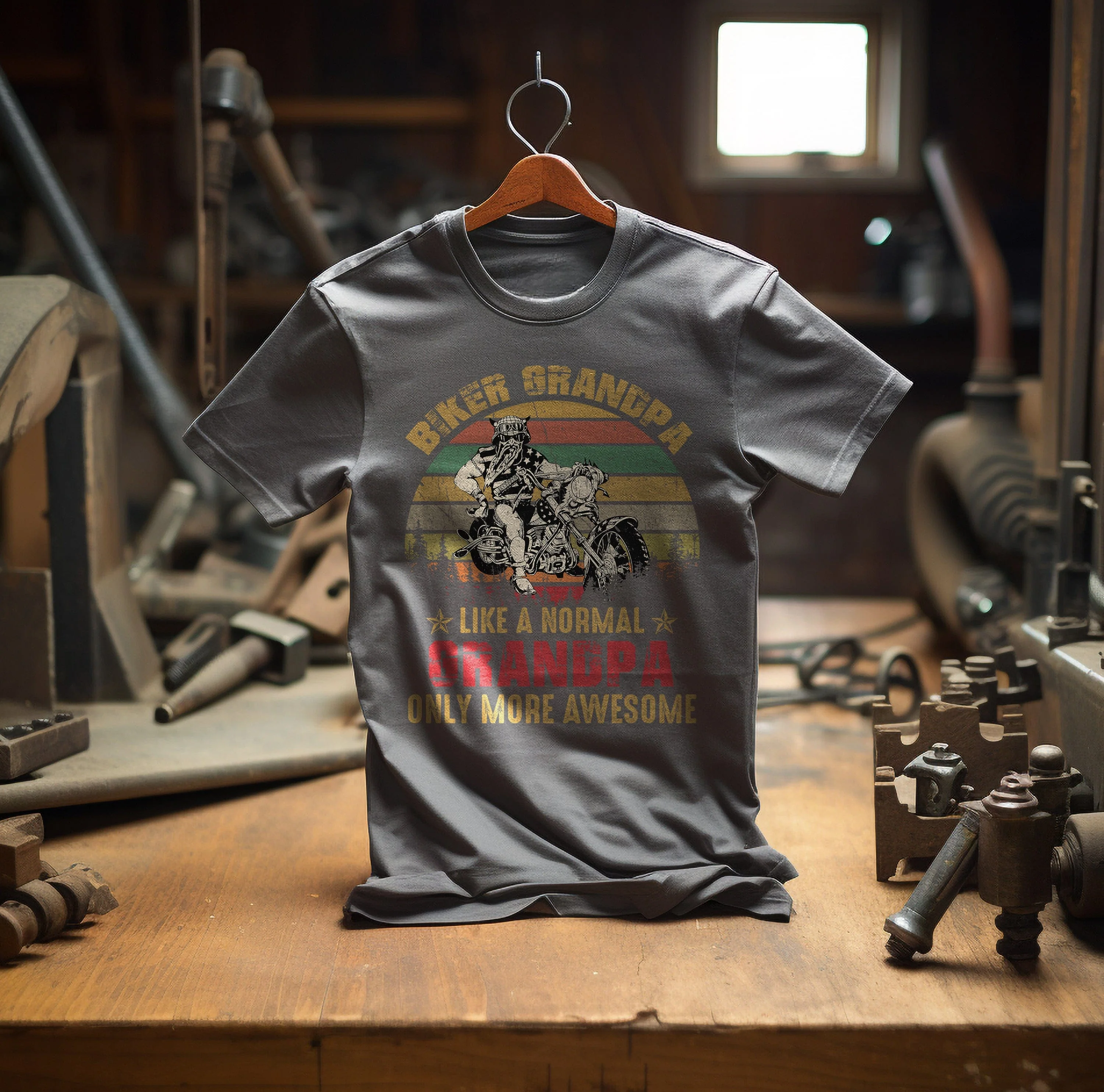 Biker Grandpa T-Shirt - Image 6