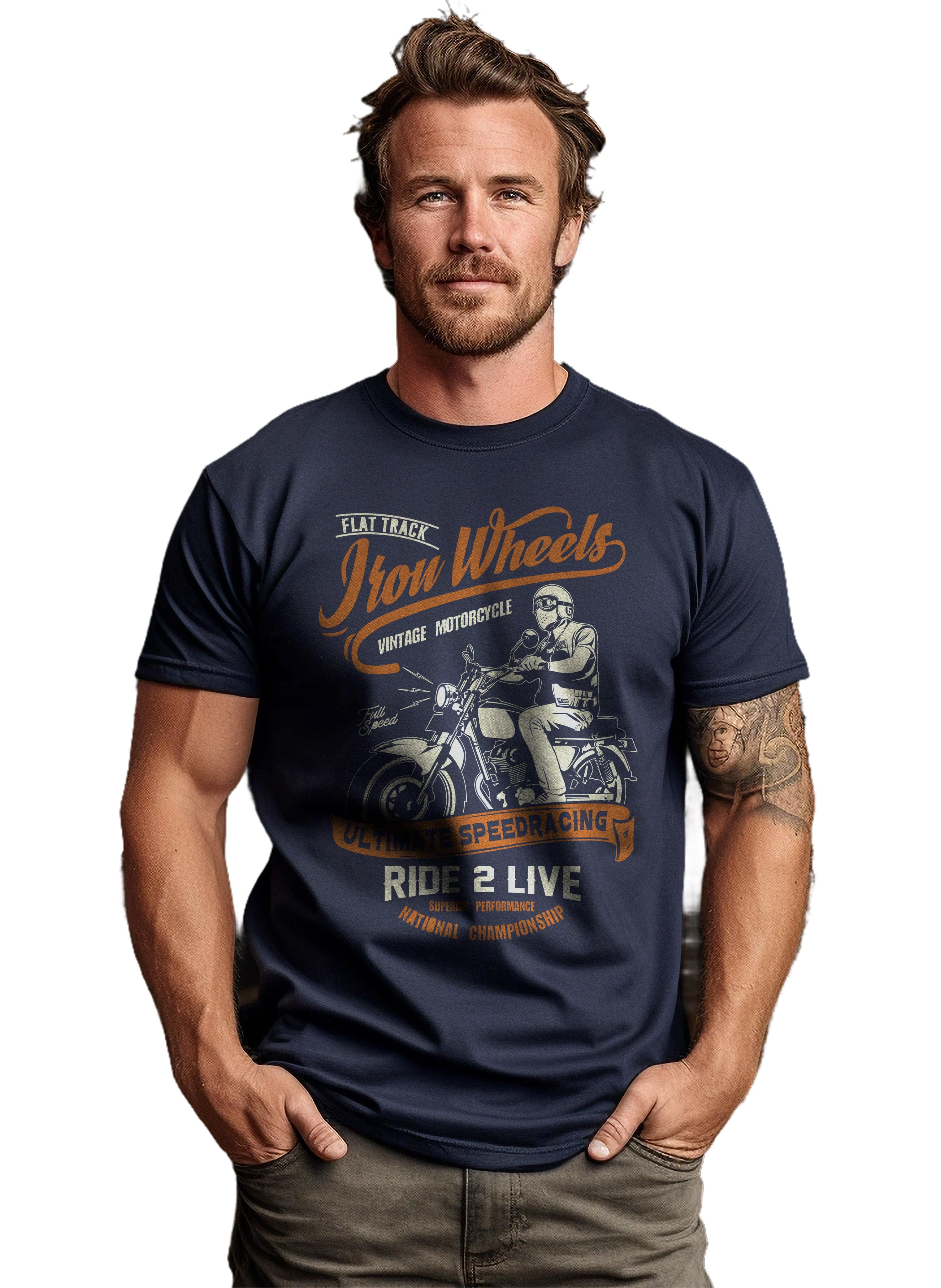 Biker Iron Wheels T-Shirt - Image 15