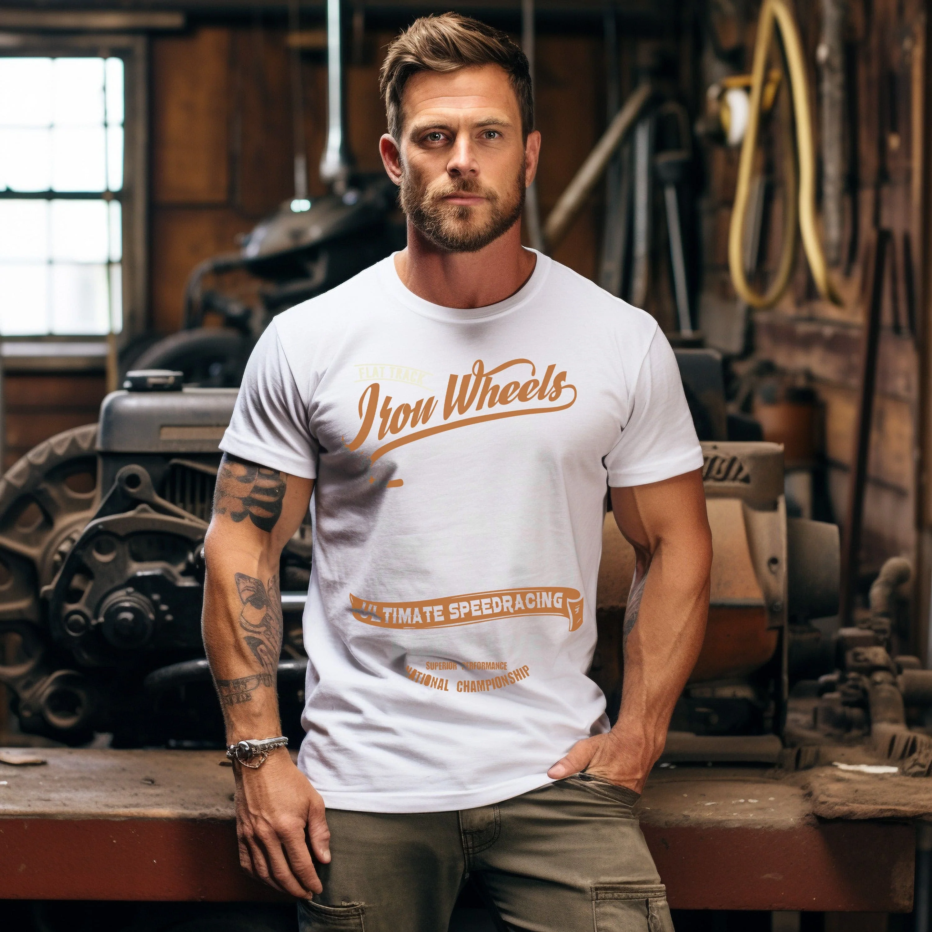 Biker Iron Wheels T-Shirt - Image 23