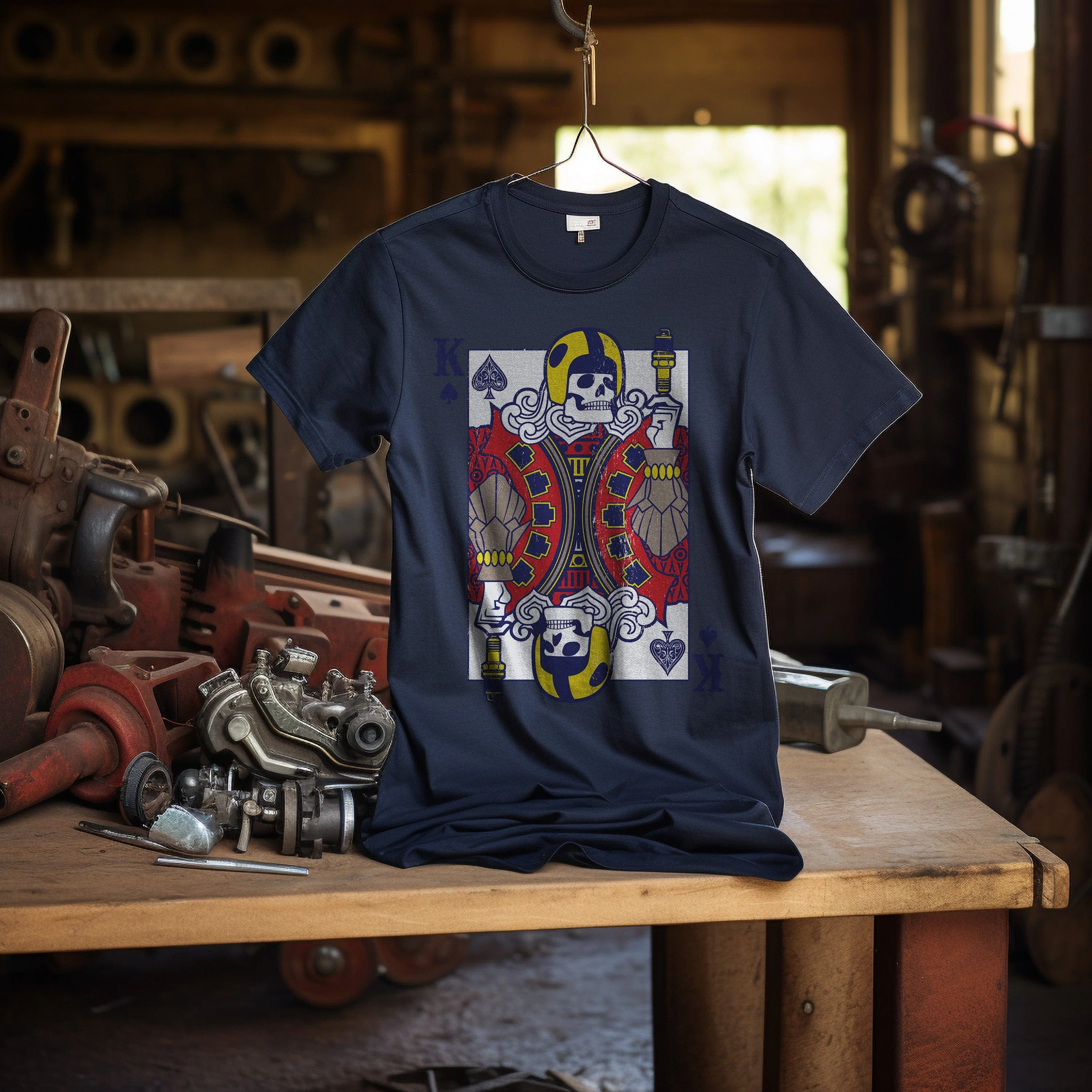 Biker Playing T-Shirt - Image 15