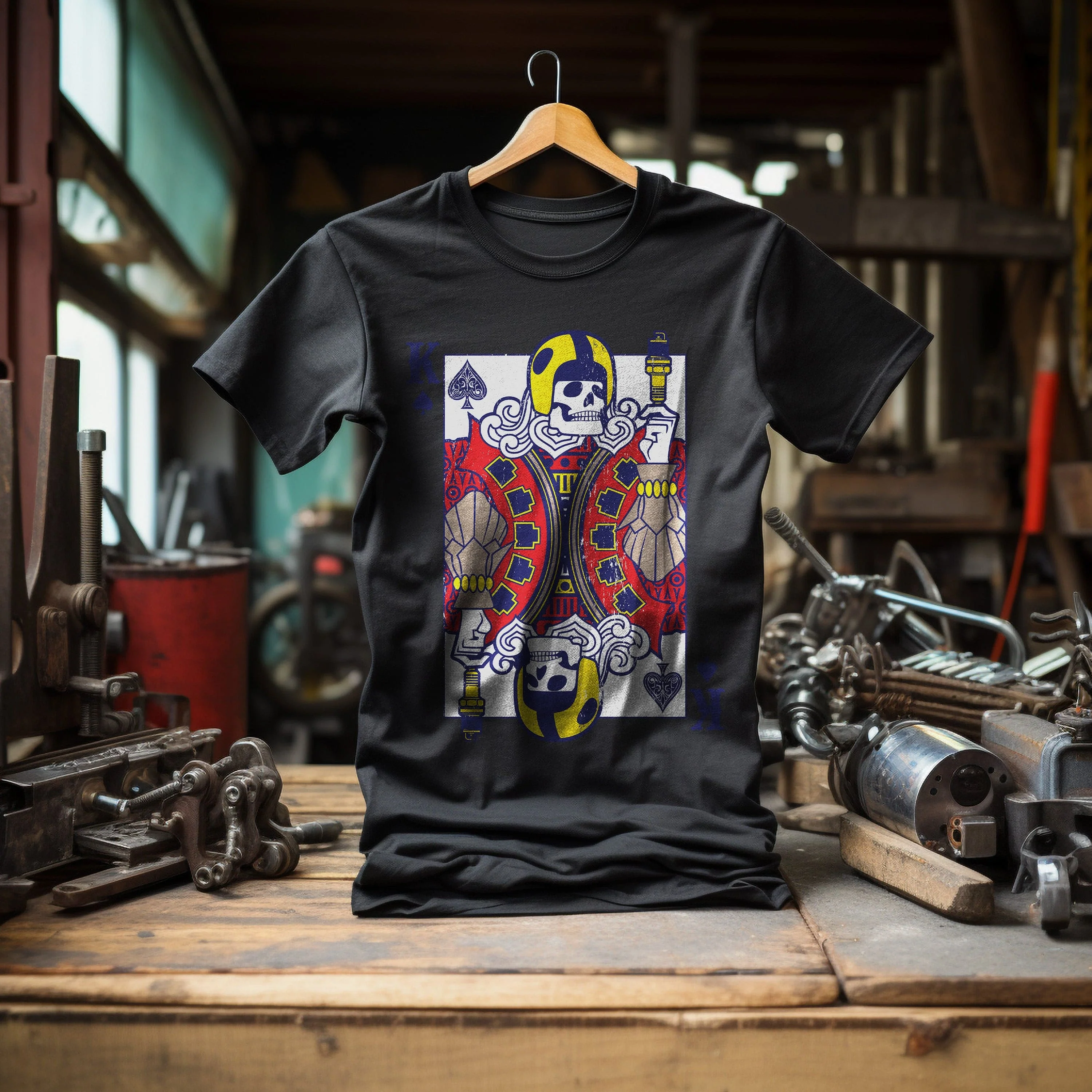 Biker Playing T-Shirt - Image 3