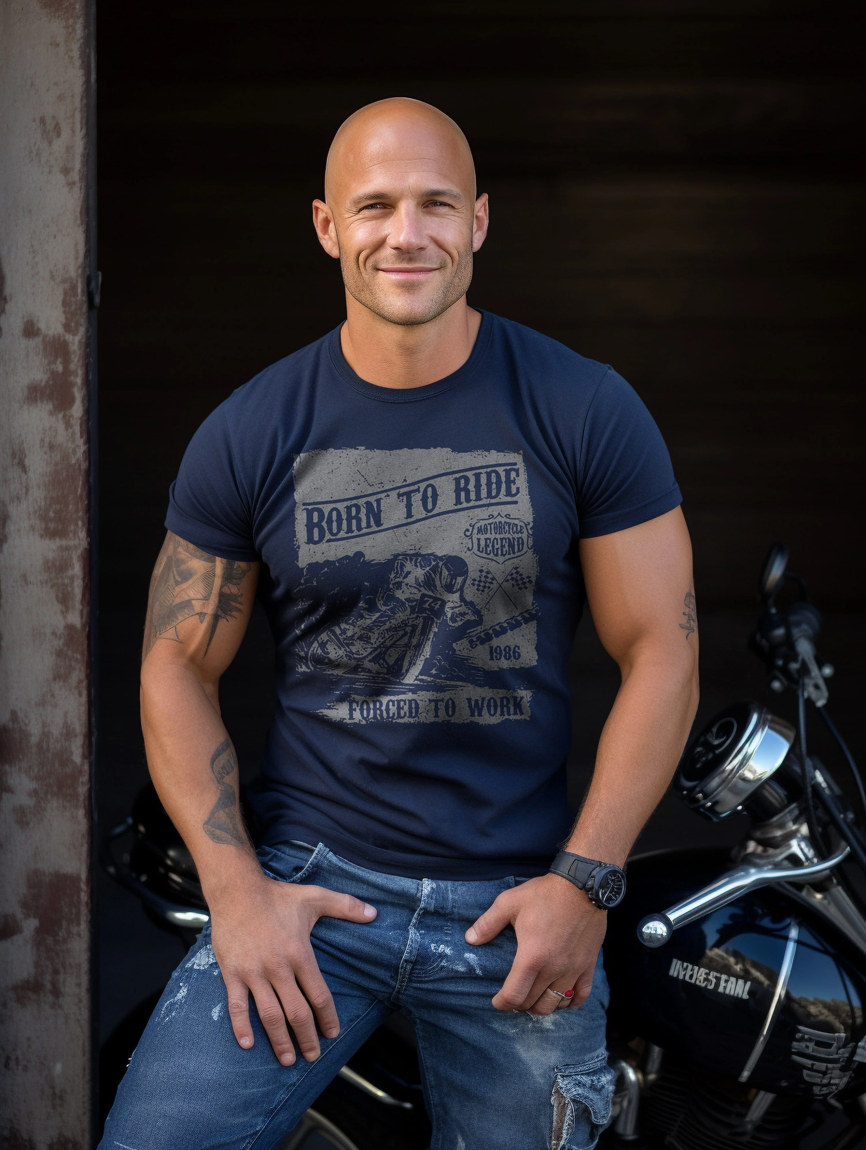 Bikers Born to T-Shirt - Image 16