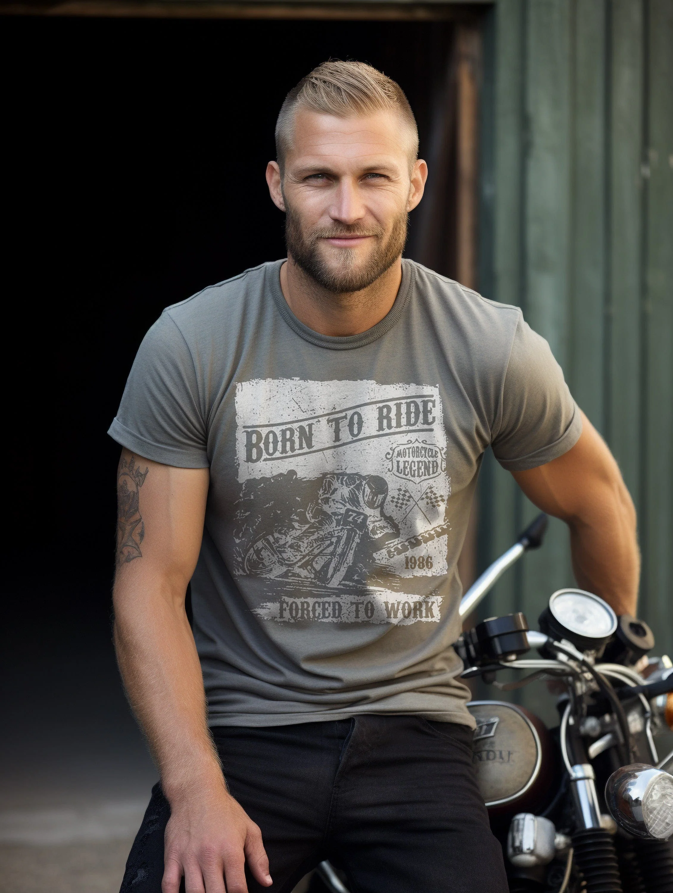 Bikers Born to T-Shirt - Image 20