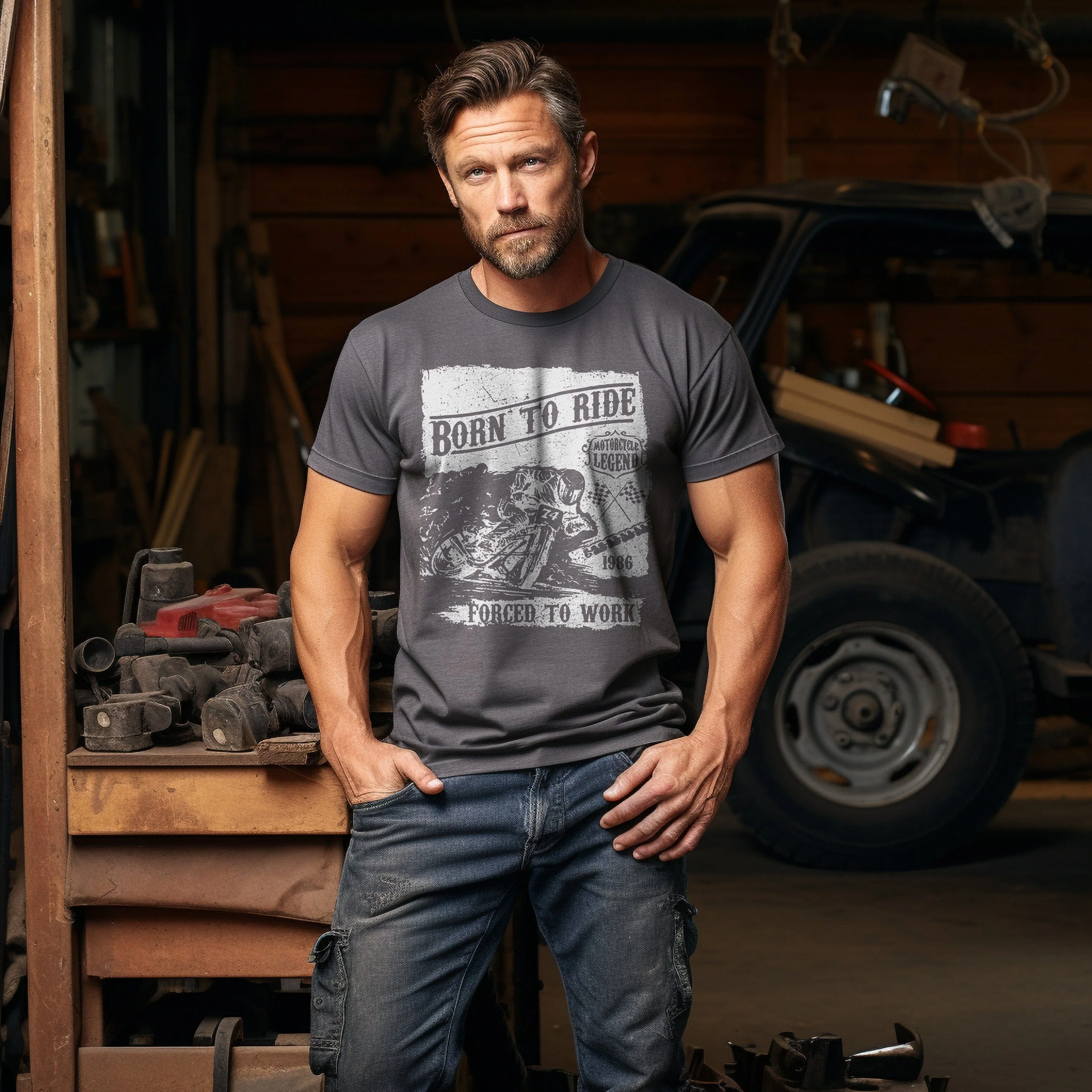 Bikers Born to T-Shirt - Image 7