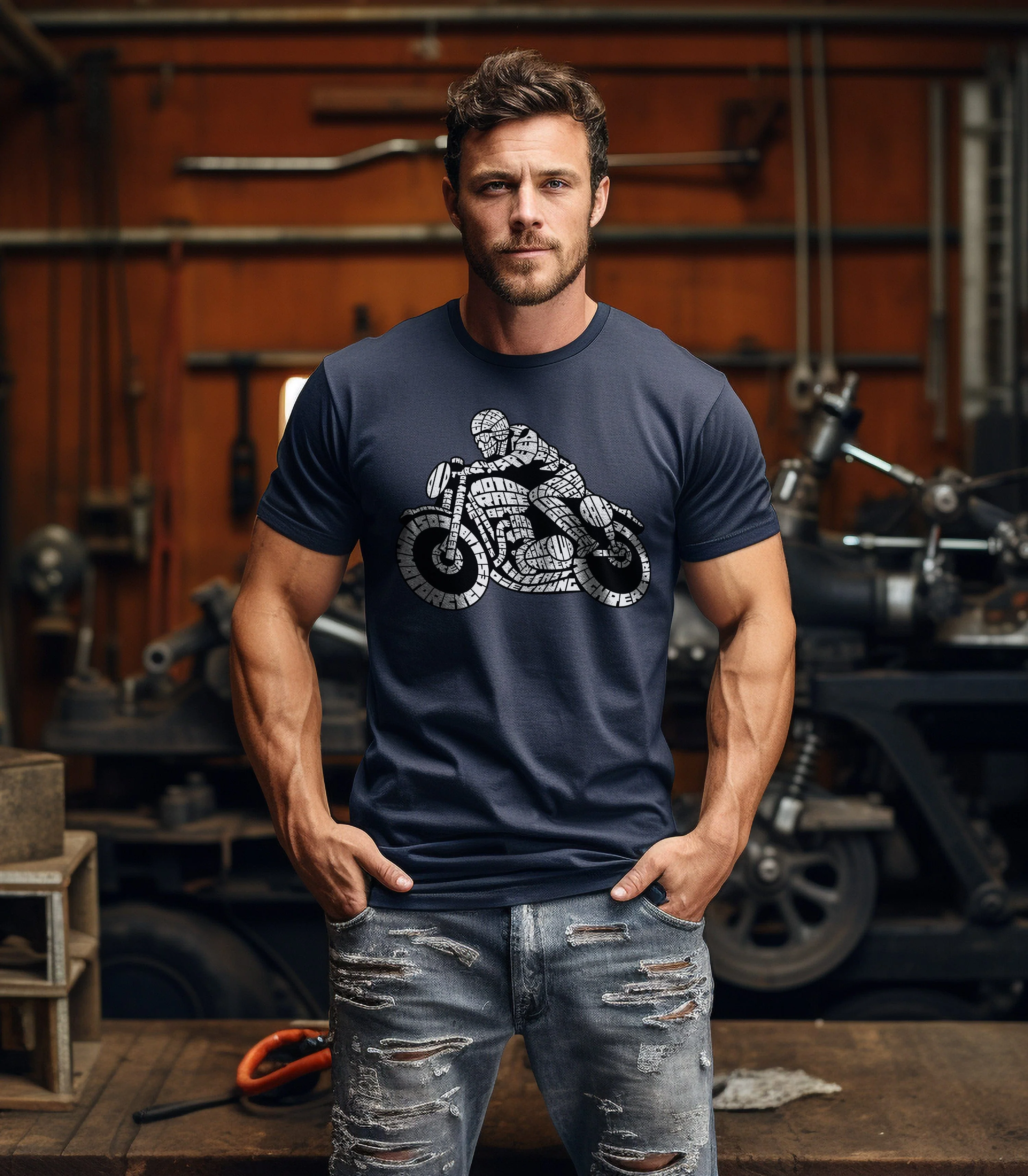Bikers Cafe Racer T-Shirt - Image 15