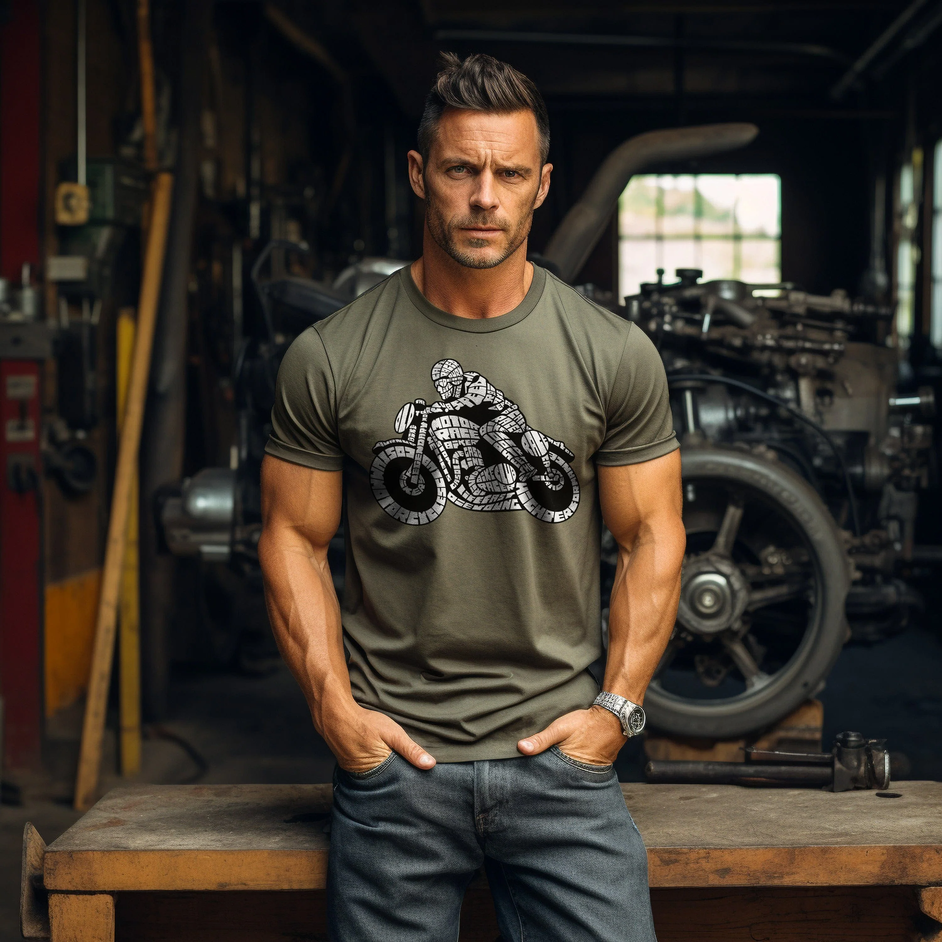 Bikers Cafe Racer T-Shirt - Image 19