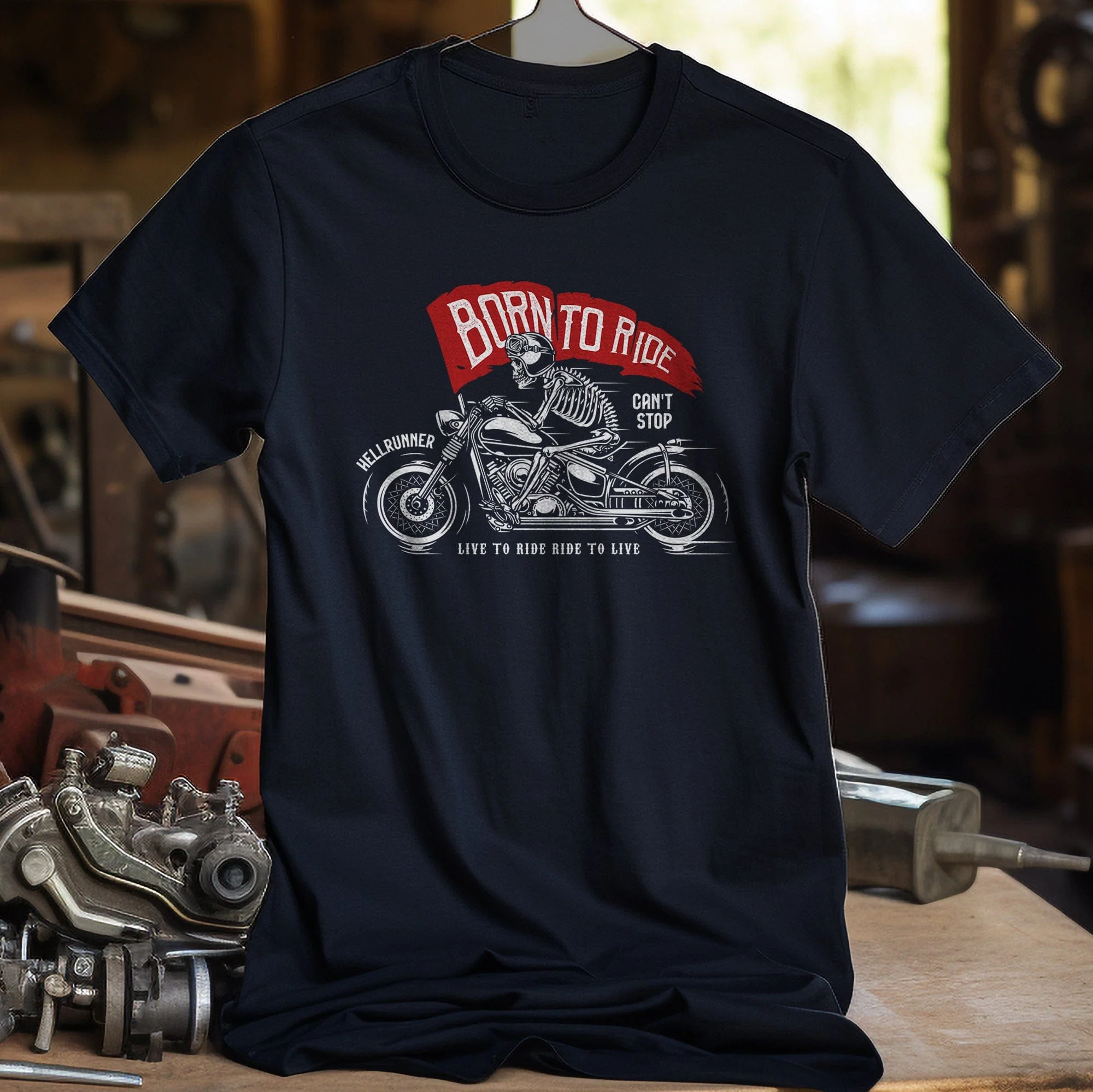 born to ride vintage T Shirt - Image 3