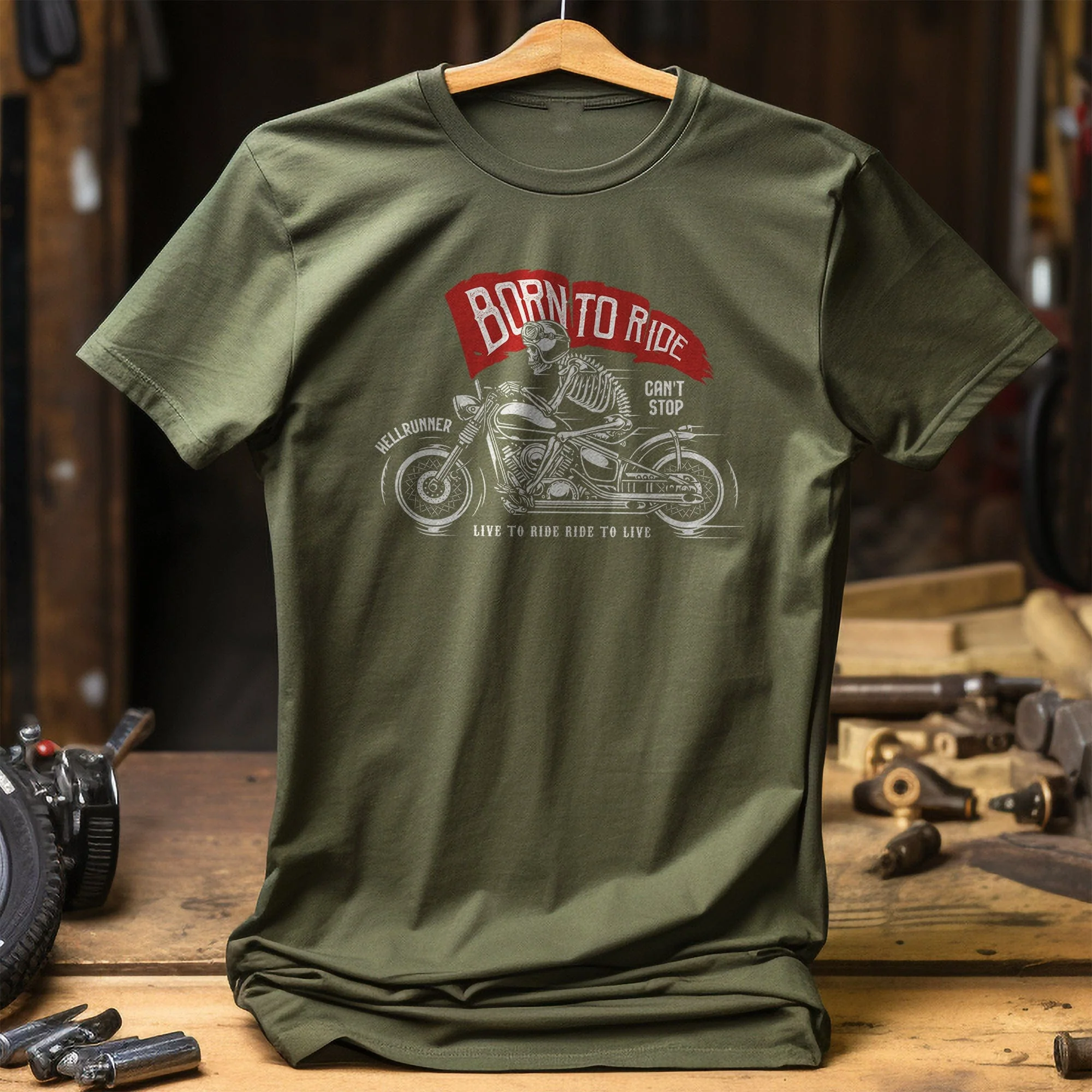 born to ride vintage T Shirt - Image 4