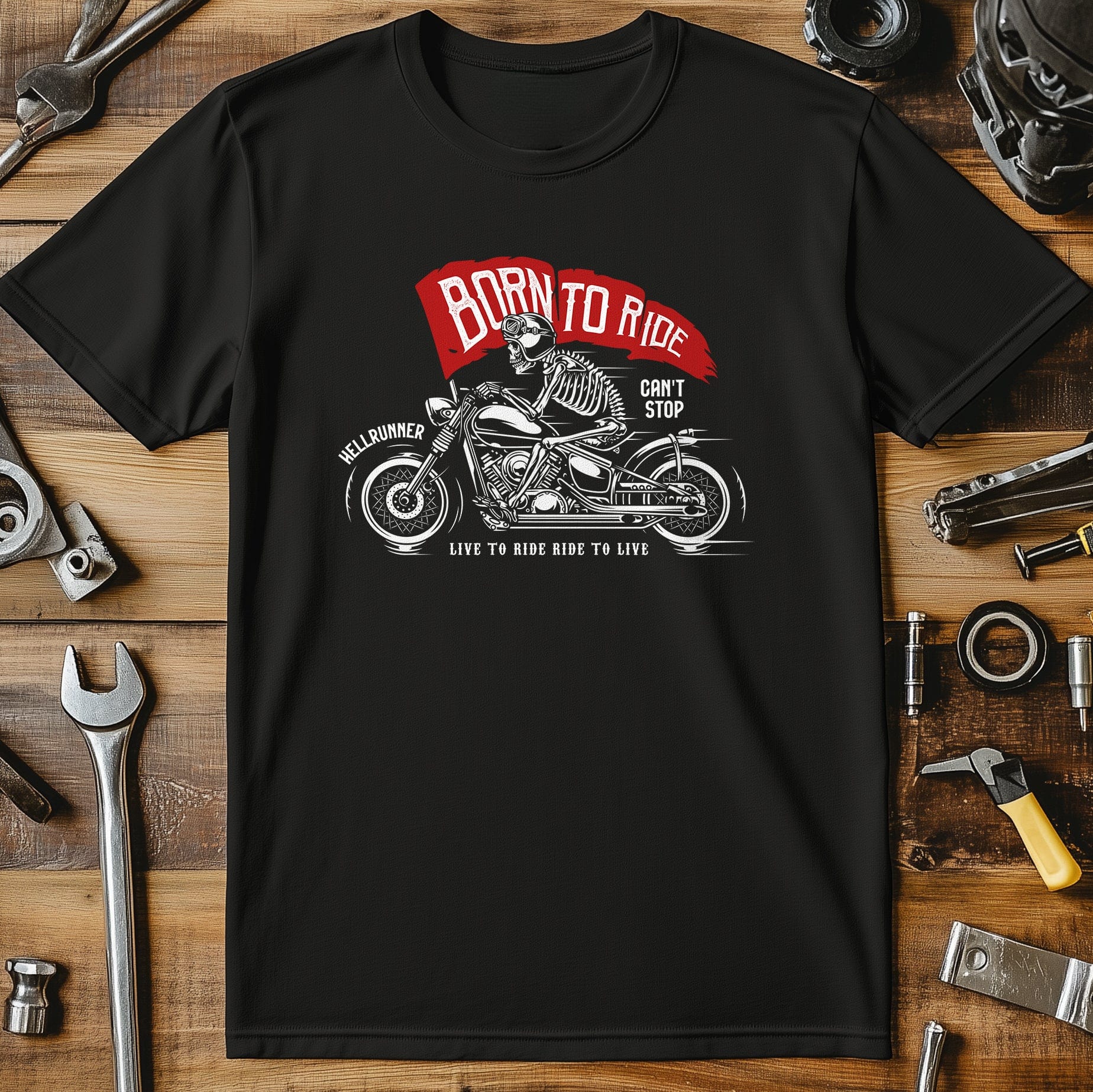 born to ride vintage T Shirt - Image 5