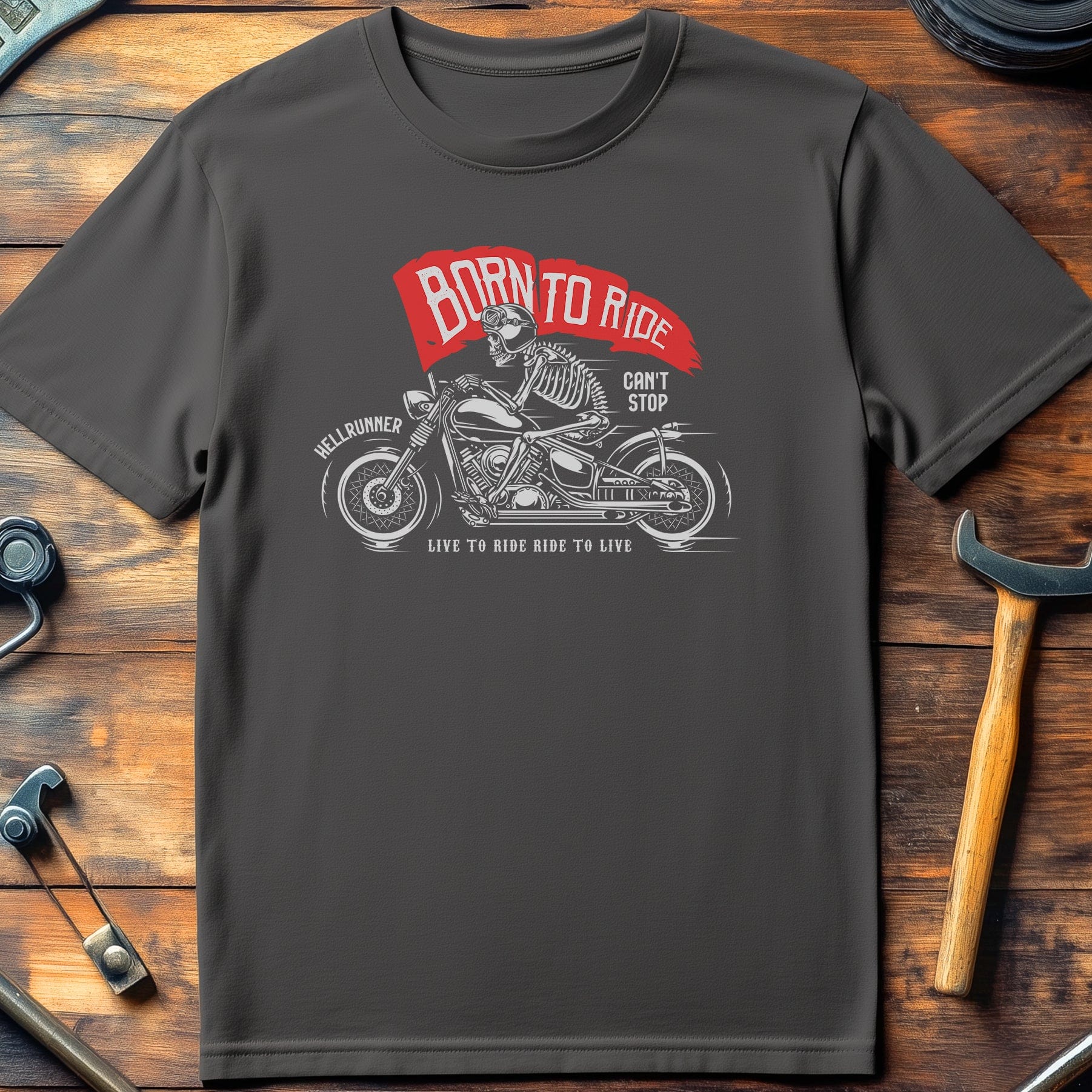 born to ride vintage T Shirt - Image 6