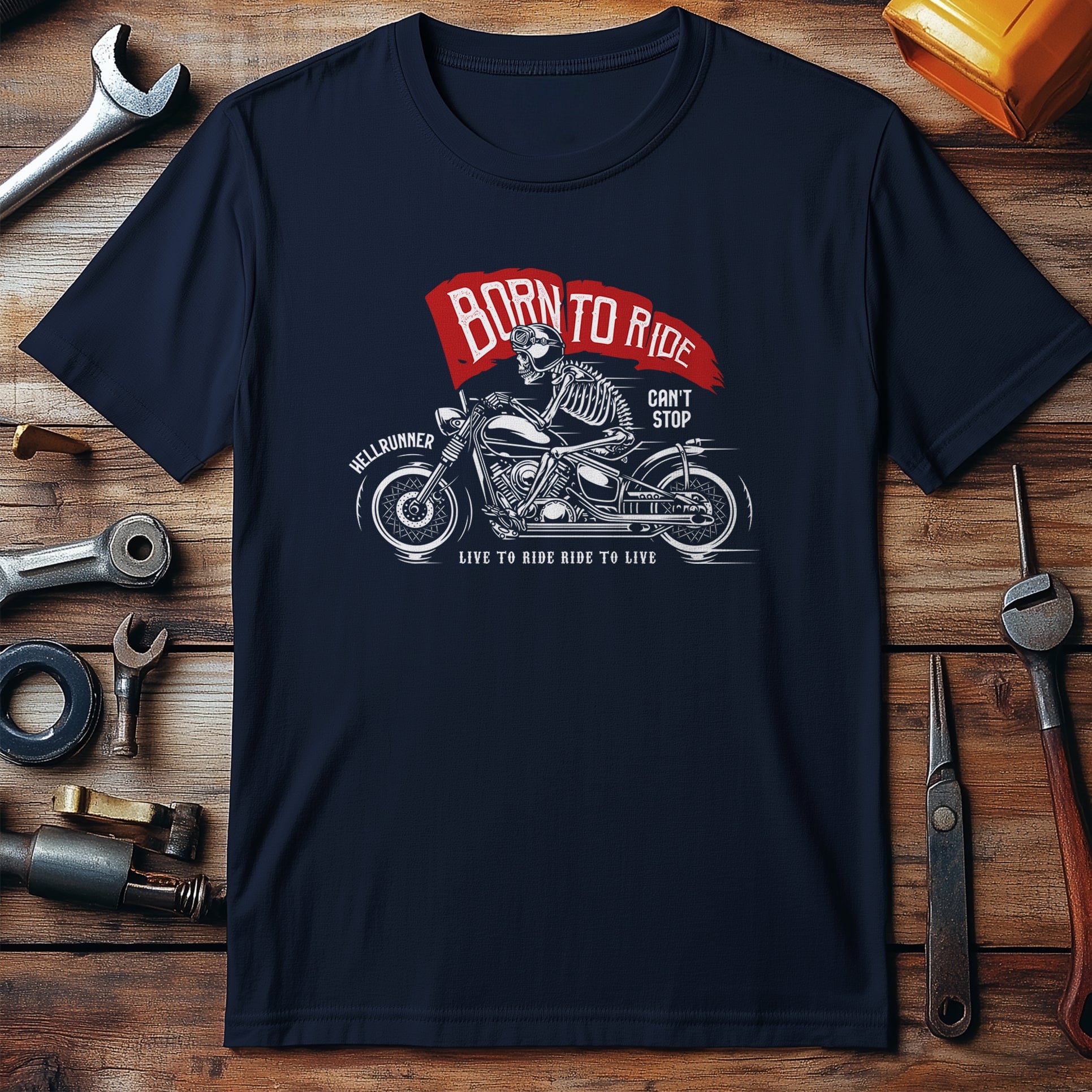 born to ride vintage T Shirt - Image 7