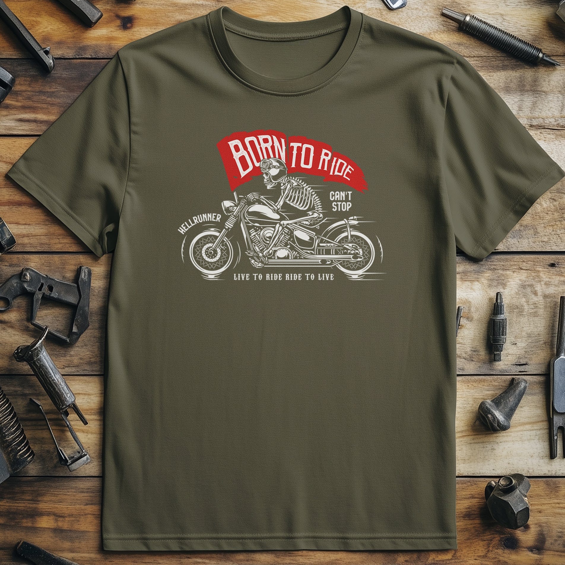 born to ride vintage T Shirt - Image 8