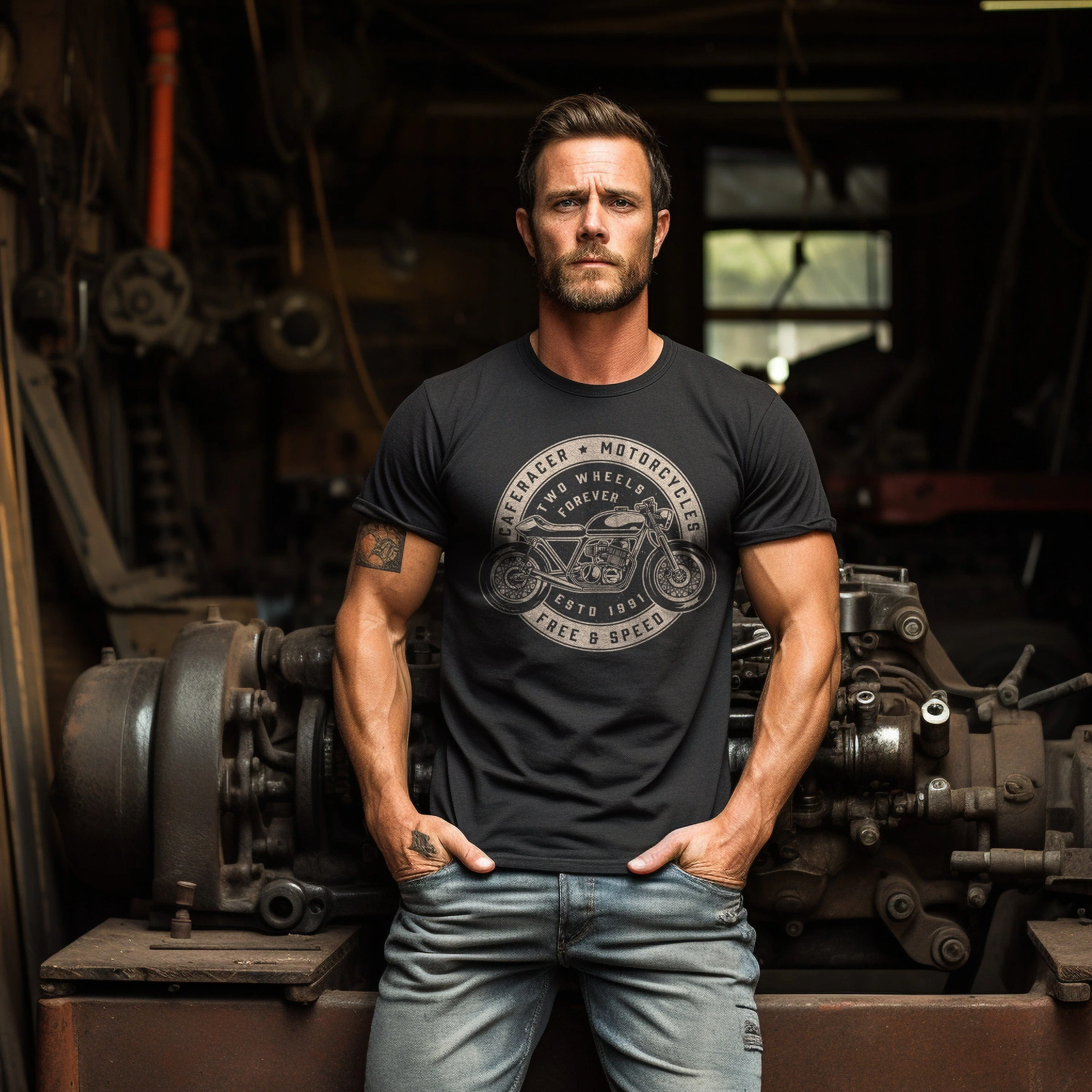 Cafe Racer Two T-Shirt - Image 4