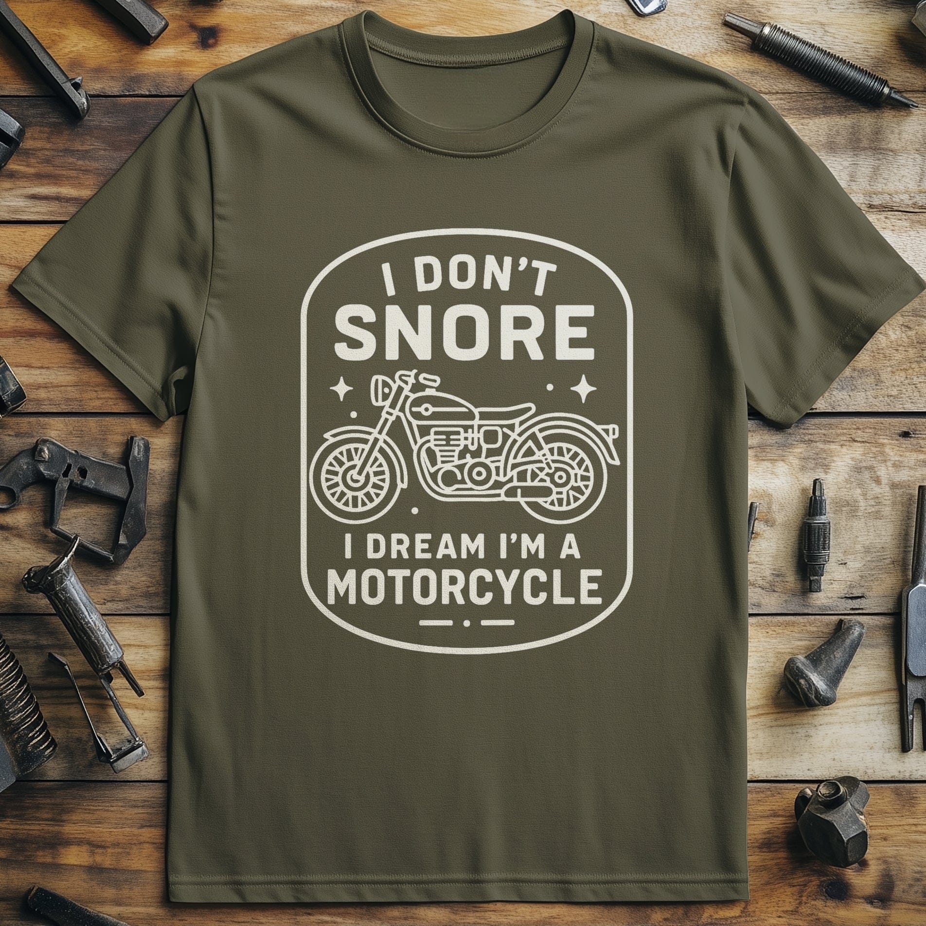 dont snore motorcycle 56 T Shirt - Image 4