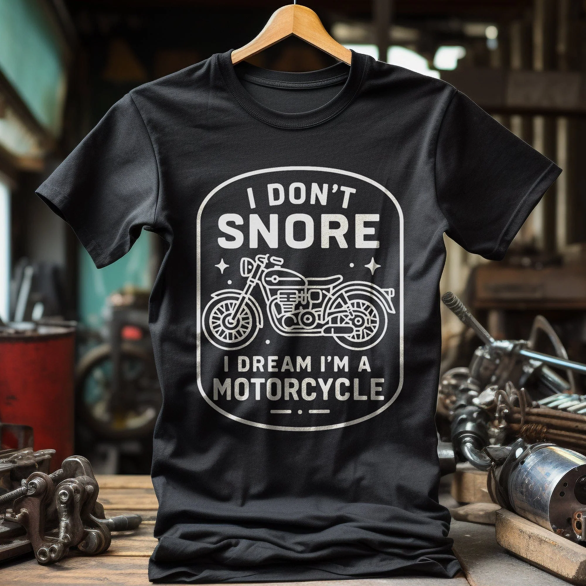 dont snore motorcycle 56 T Shirt - Image 5