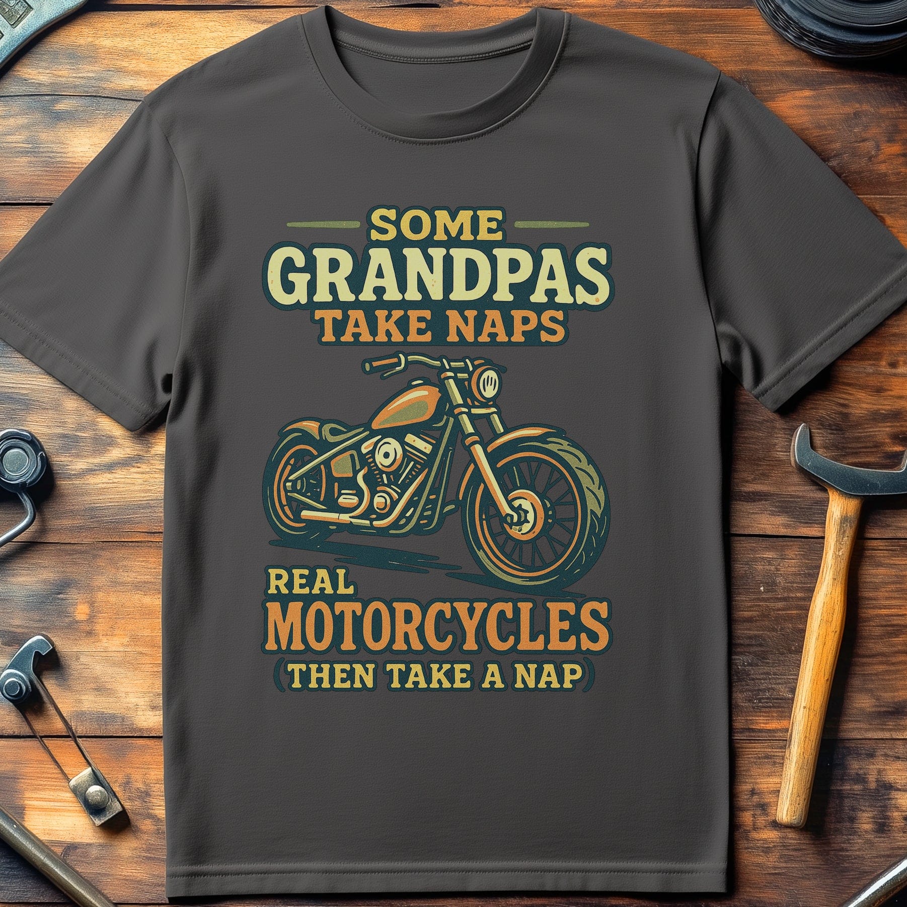 grandpas 26 motorcycle T Shirt - Image 3