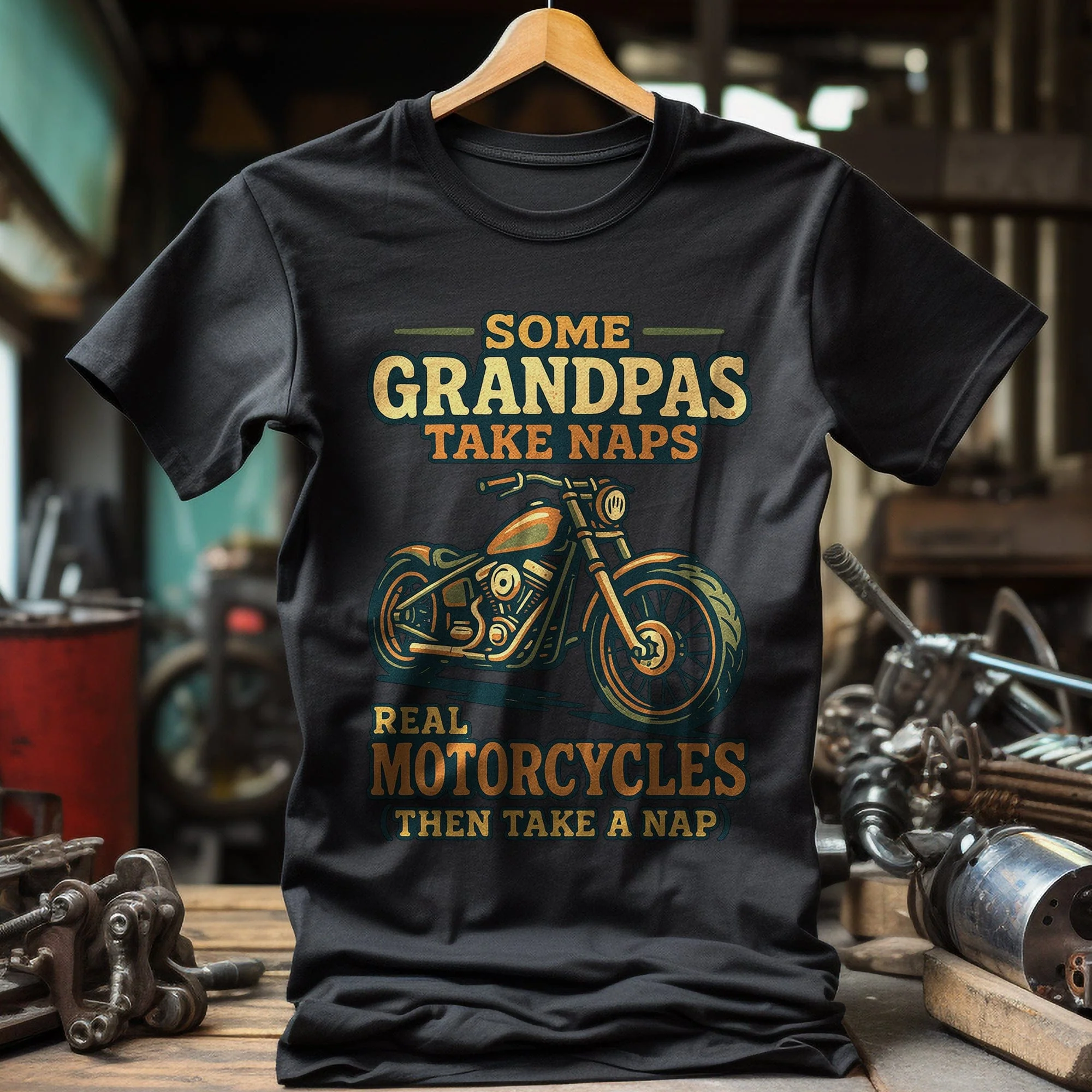 grandpas 26 motorcycle T Shirt - Image 5