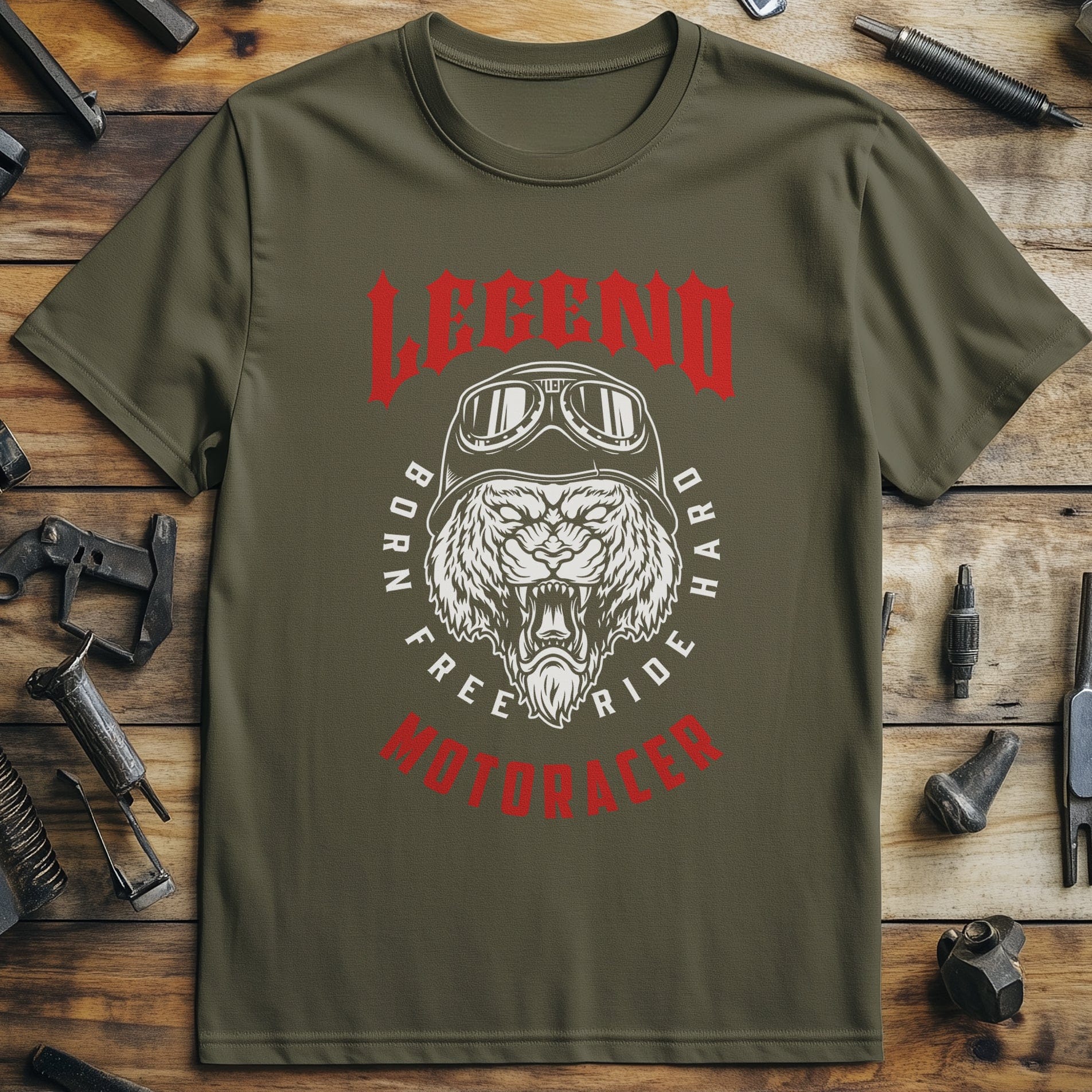 legend motoracer vintage T Shirt - Image 4
