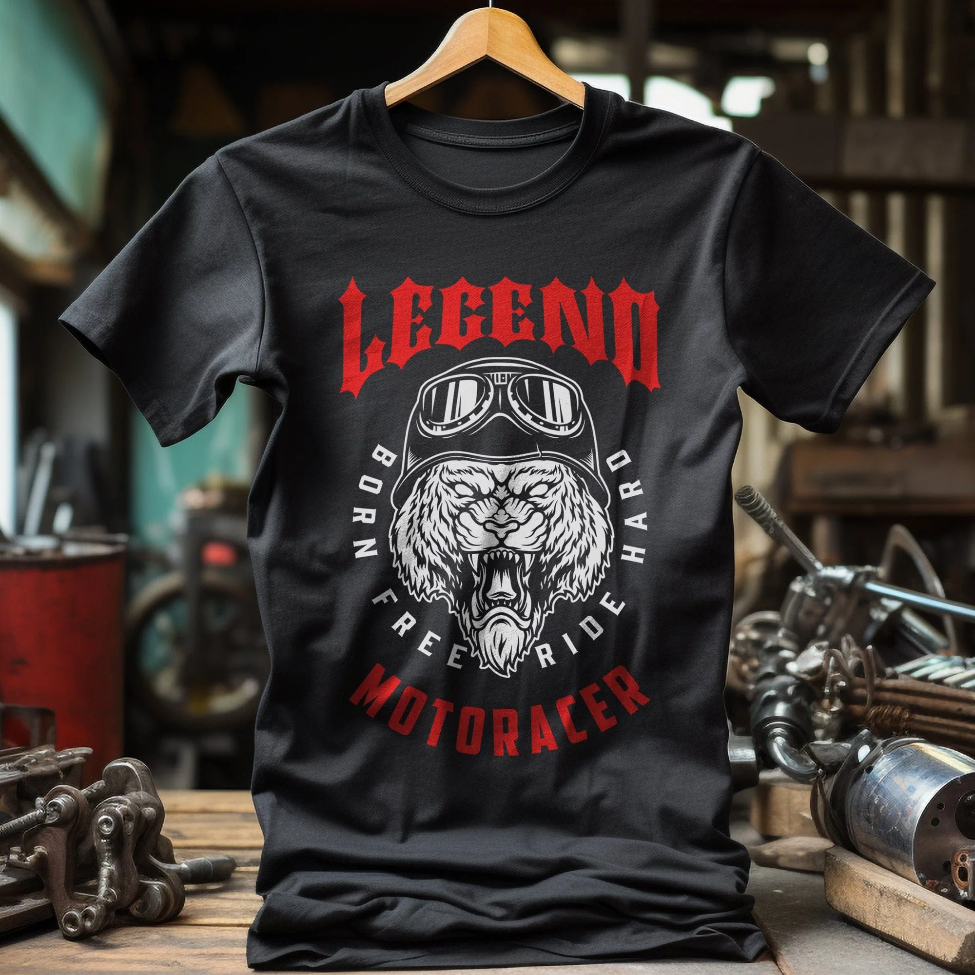 legend motoracer vintage T Shirt - Image 5