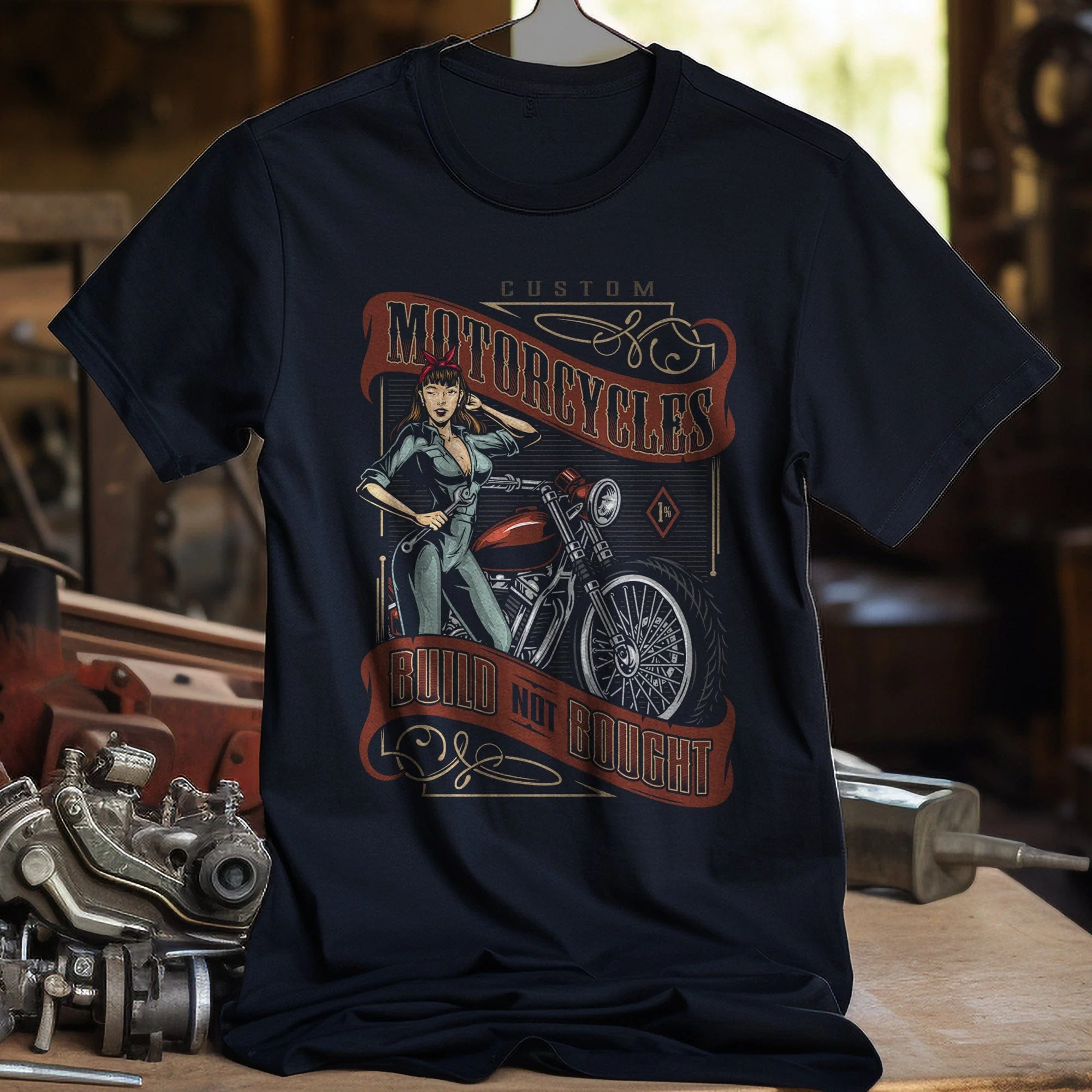 Motocycles Bought Vintage T Shirt - Image 3