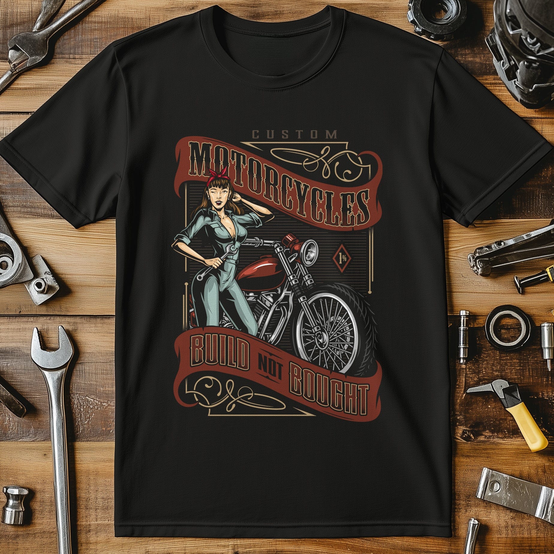 Motocycles Bought Vintage T Shirt - Image 5