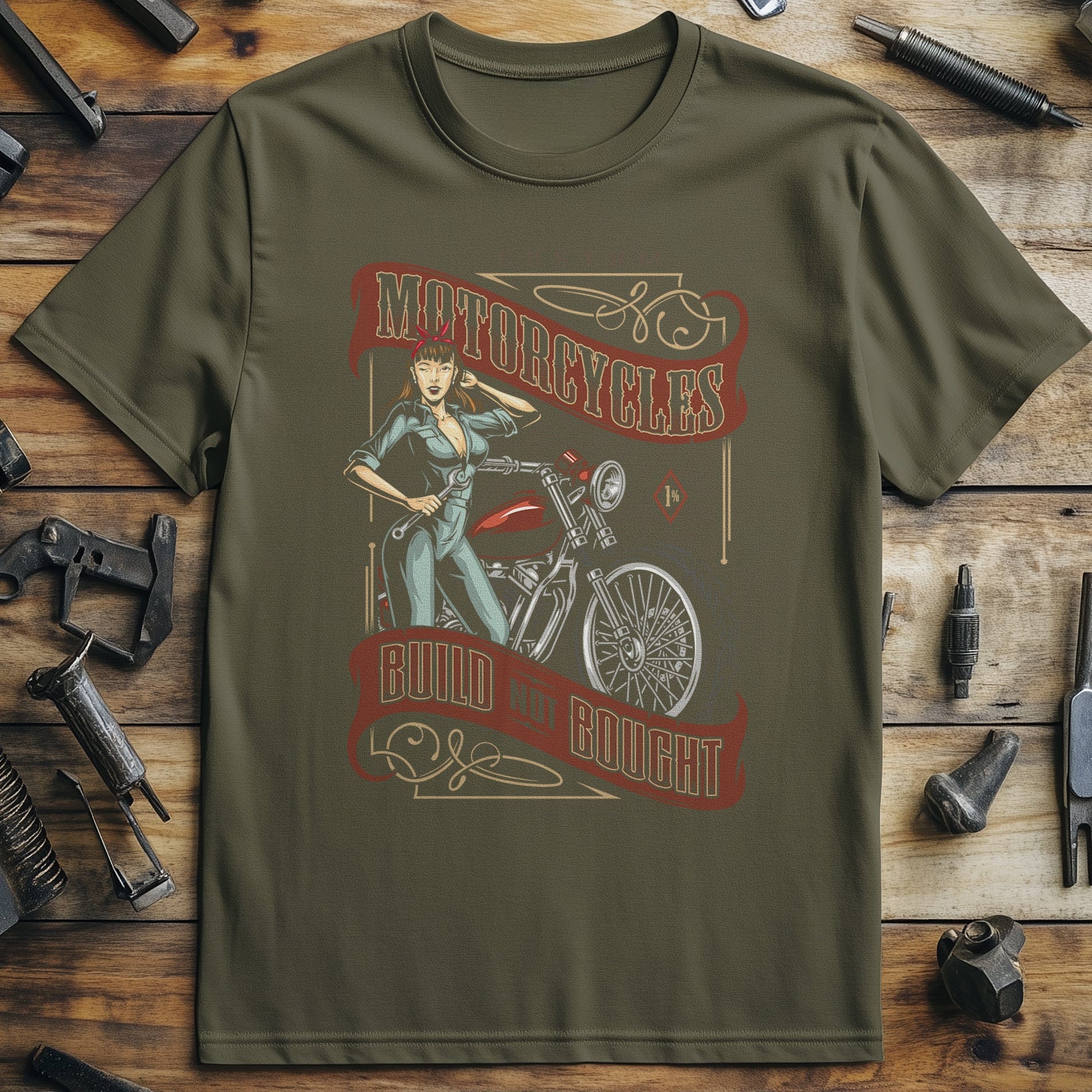 Motocycles Bought Vintage T Shirt - Image 8
