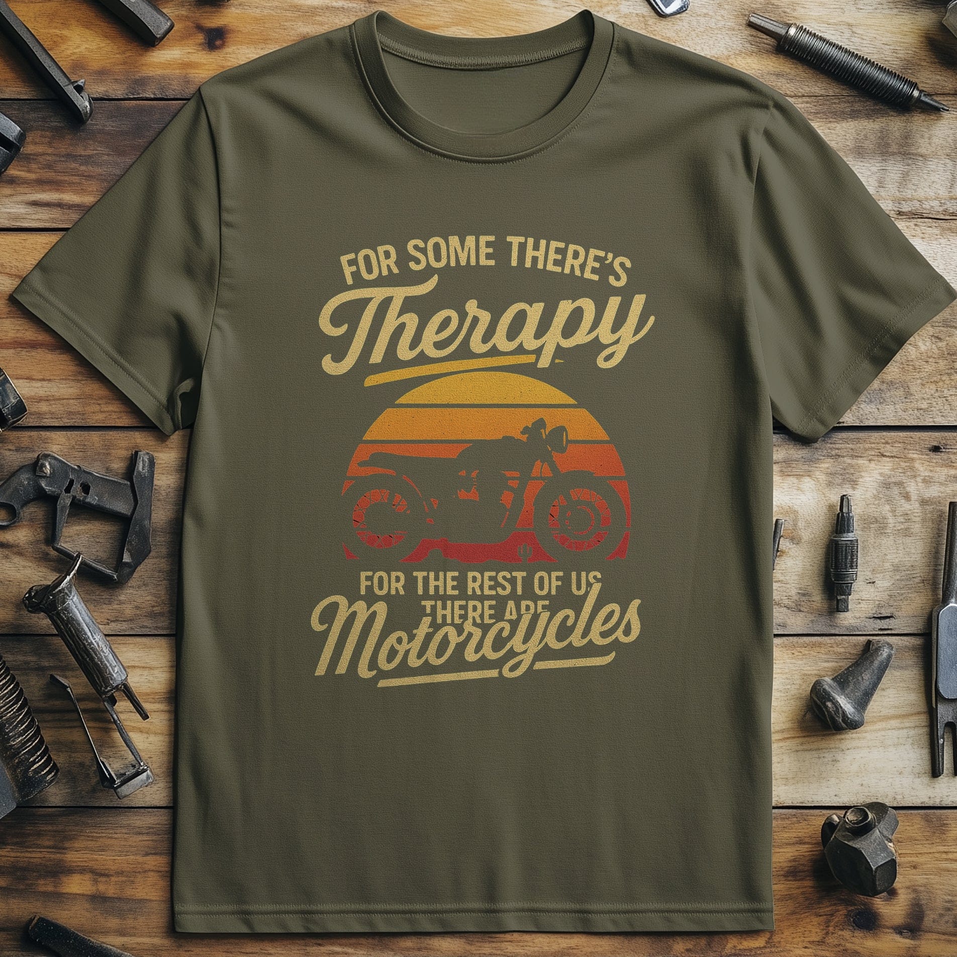 motorcycle therapy 42 T Shirt - Image 3