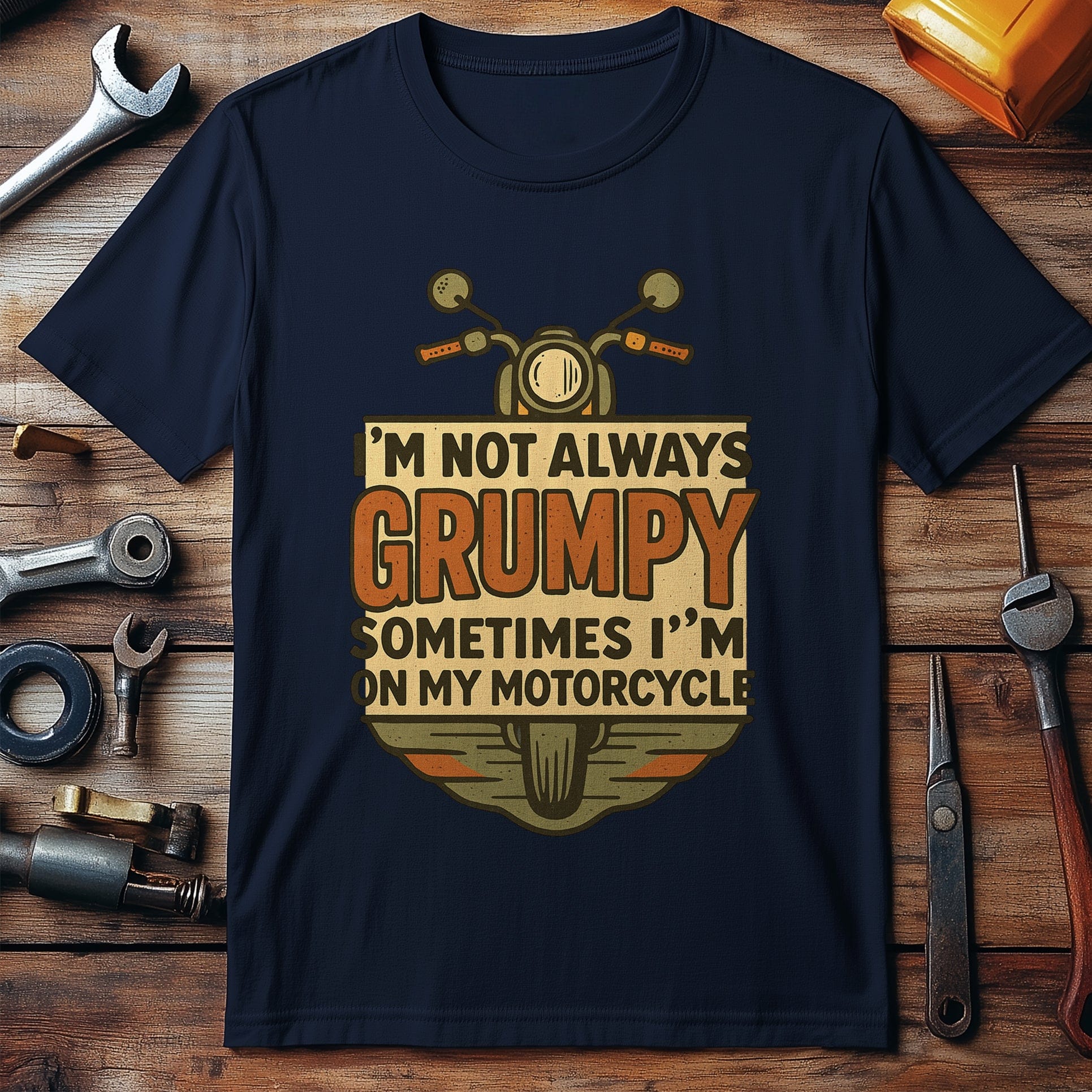 not always grumpy 30 motorcycle T Shirt - Image 3